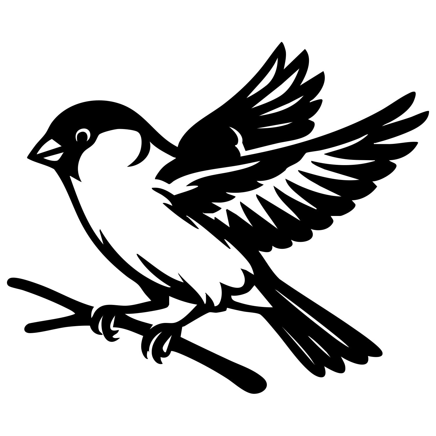 Eurasian Bullfinch DXF File – CNC Cutting Design | ABFINCH212