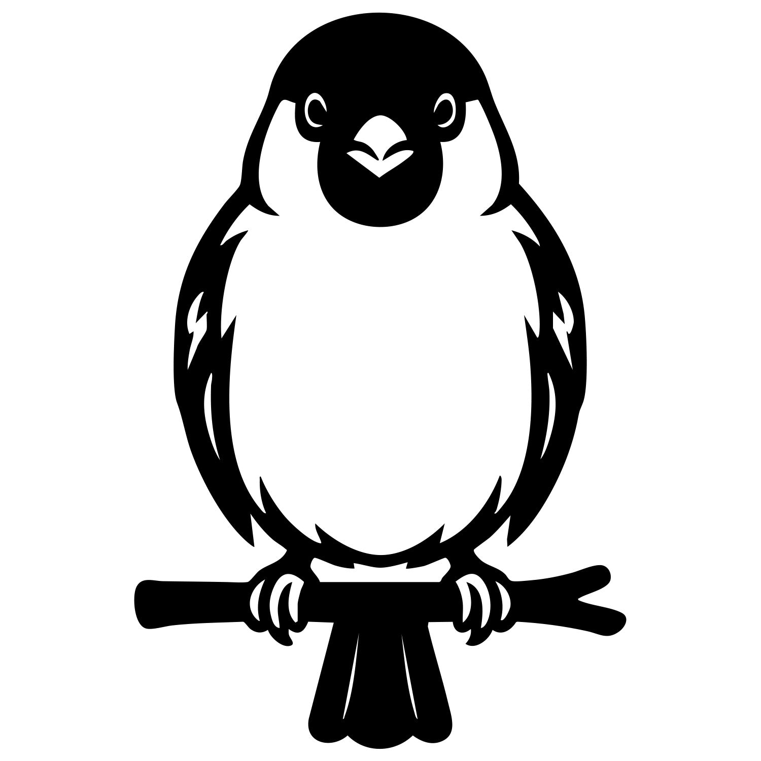 Eurasian Bullfinch DXF File – CNC Cutting Design | ABFINCH214