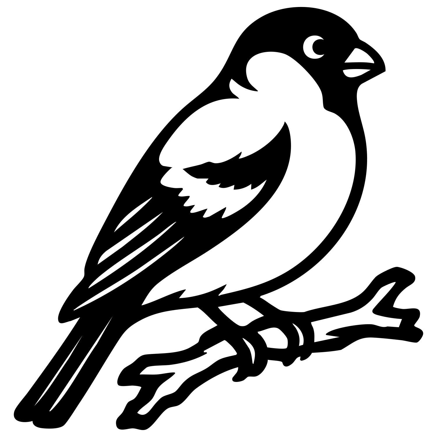 Eurasian Bullfinch DXF File – CNC Cutting Design | ABFINCH230