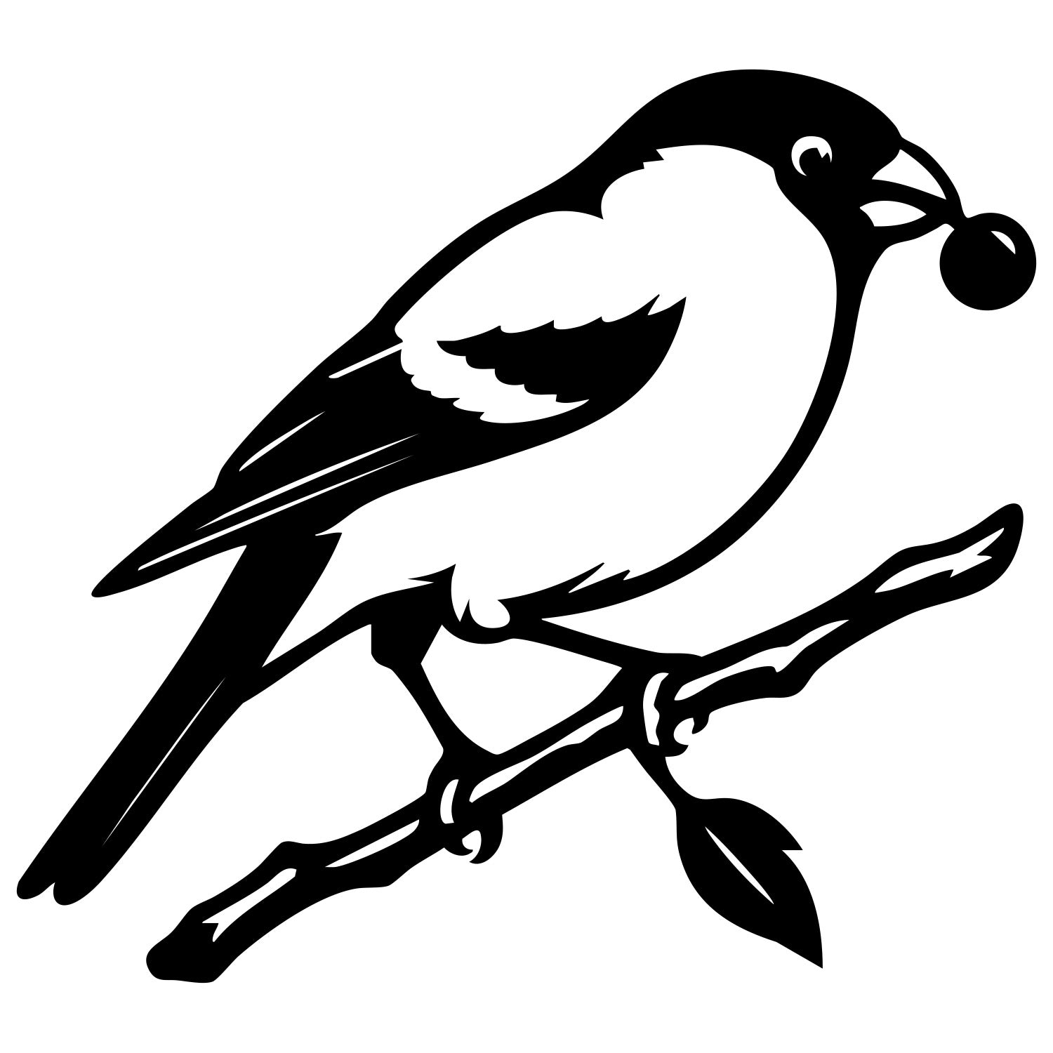 Eurasian Bullfinch DXF File – CNC Cutting Design | ABFINCH236