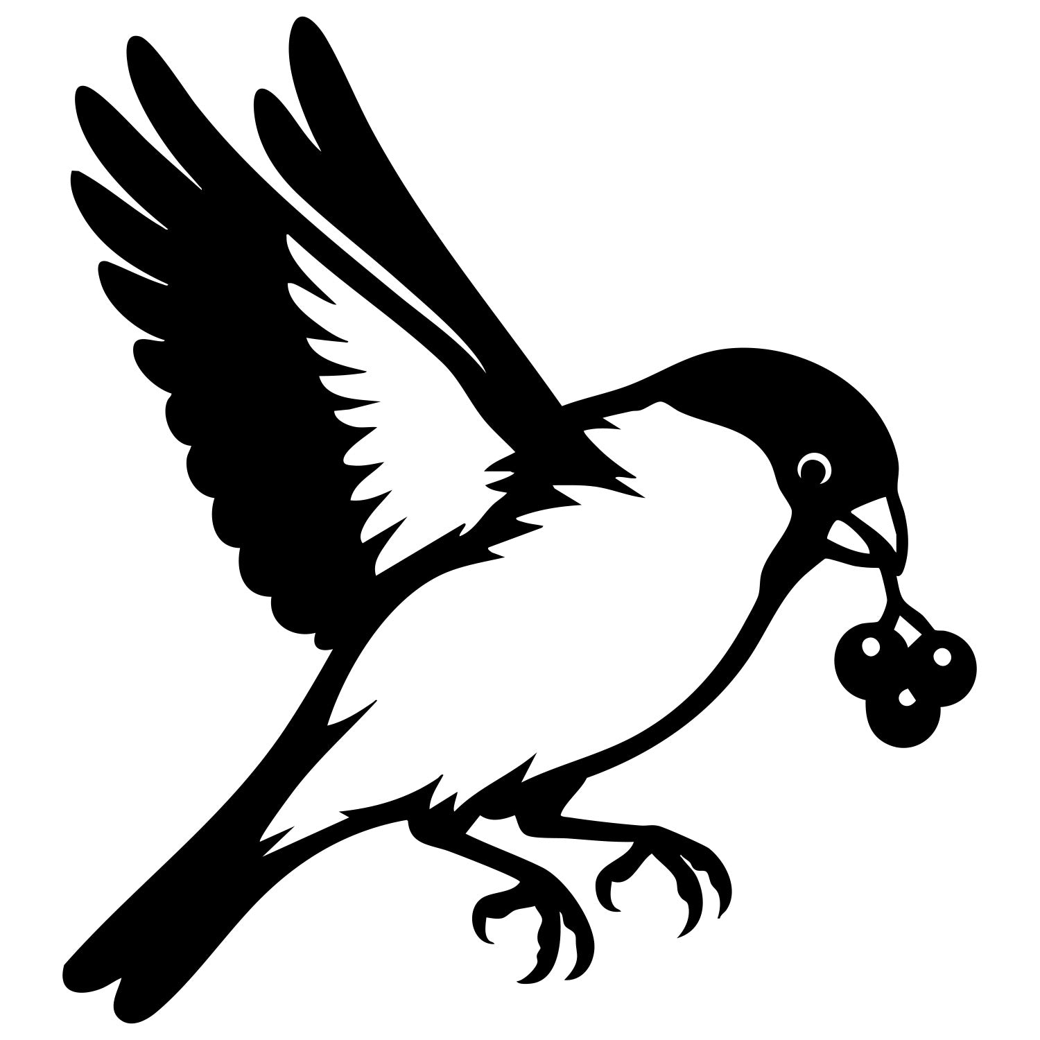 Eurasian Bullfinch DXF File – CNC Cutting Design | ABFINCH241