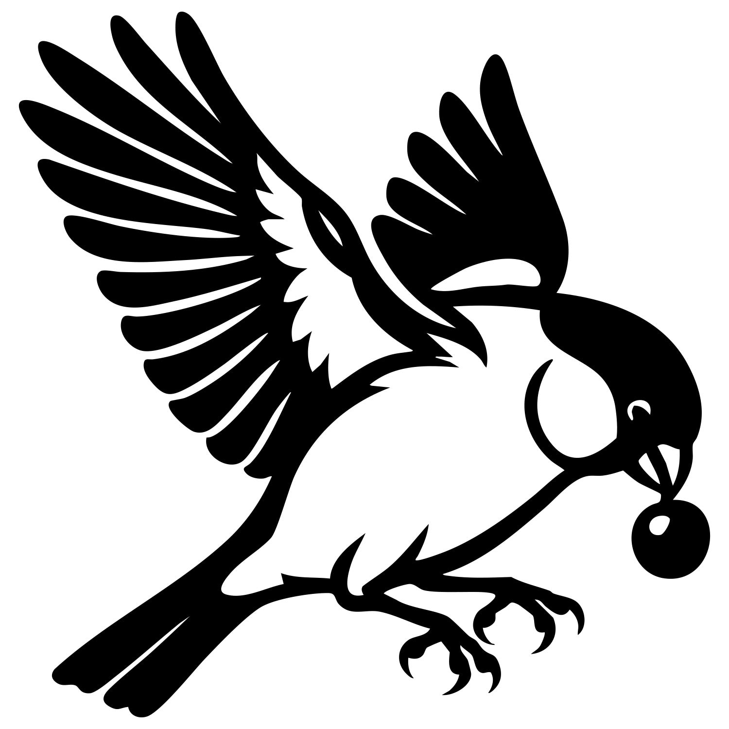 Eurasian Bullfinch DXF File – CNC Cutting Design | ABFINCH242