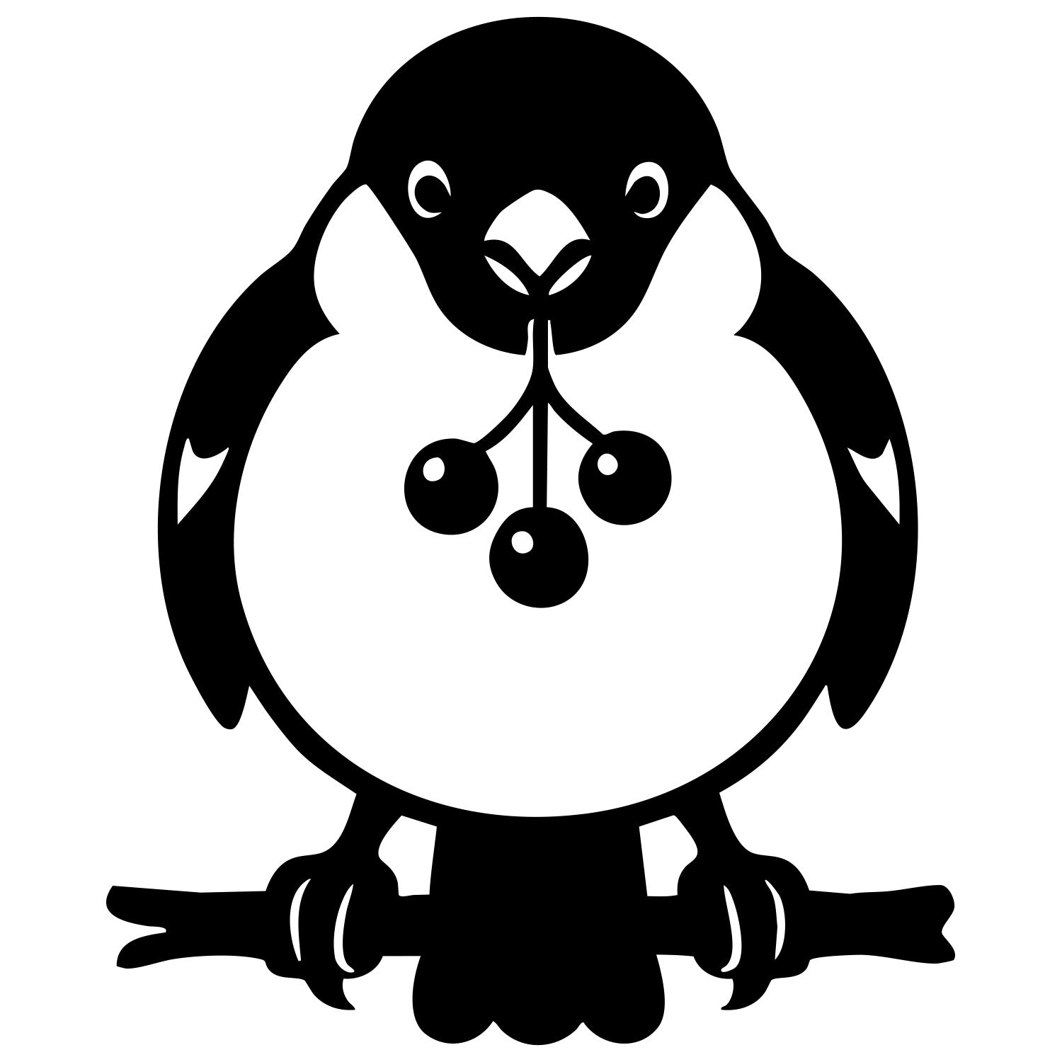 Eurasian Bullfinch DXF File – CNC Cutting Design | ABFINCH246