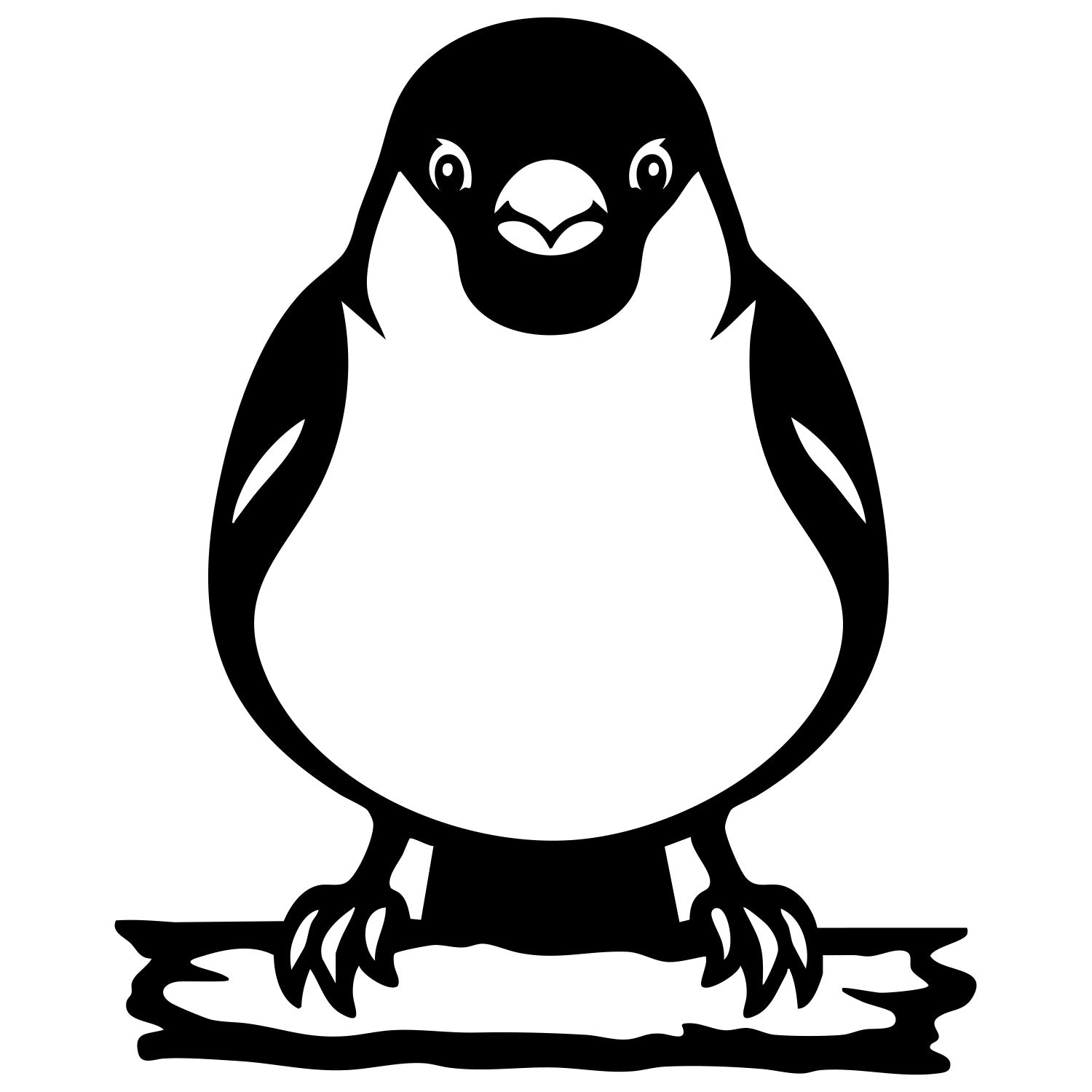 Eurasian Bullfinch DXF File – CNC Cutting Design | ABFINCH248