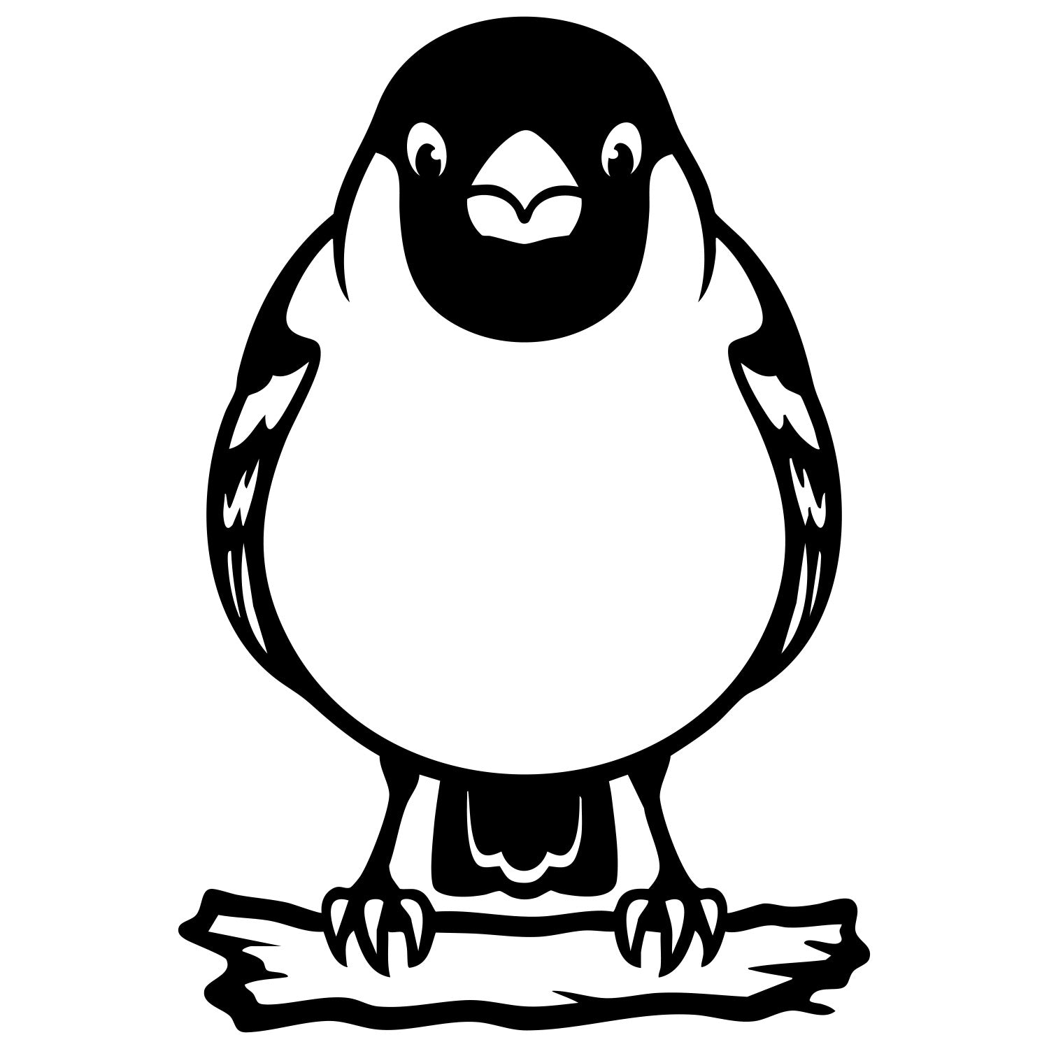 Eurasian Bullfinch DXF File – CNC Cutting Design | ABFINCH249