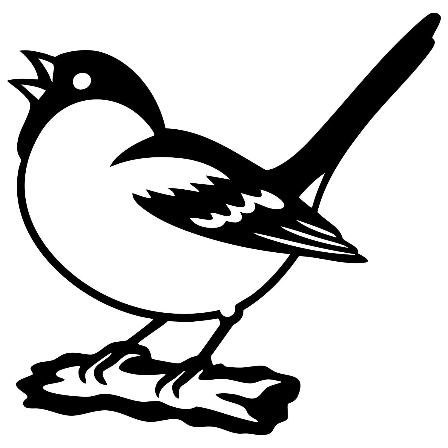 Eurasian Bullfinch DXF File – CNC Cutting Design | ABFINCH252