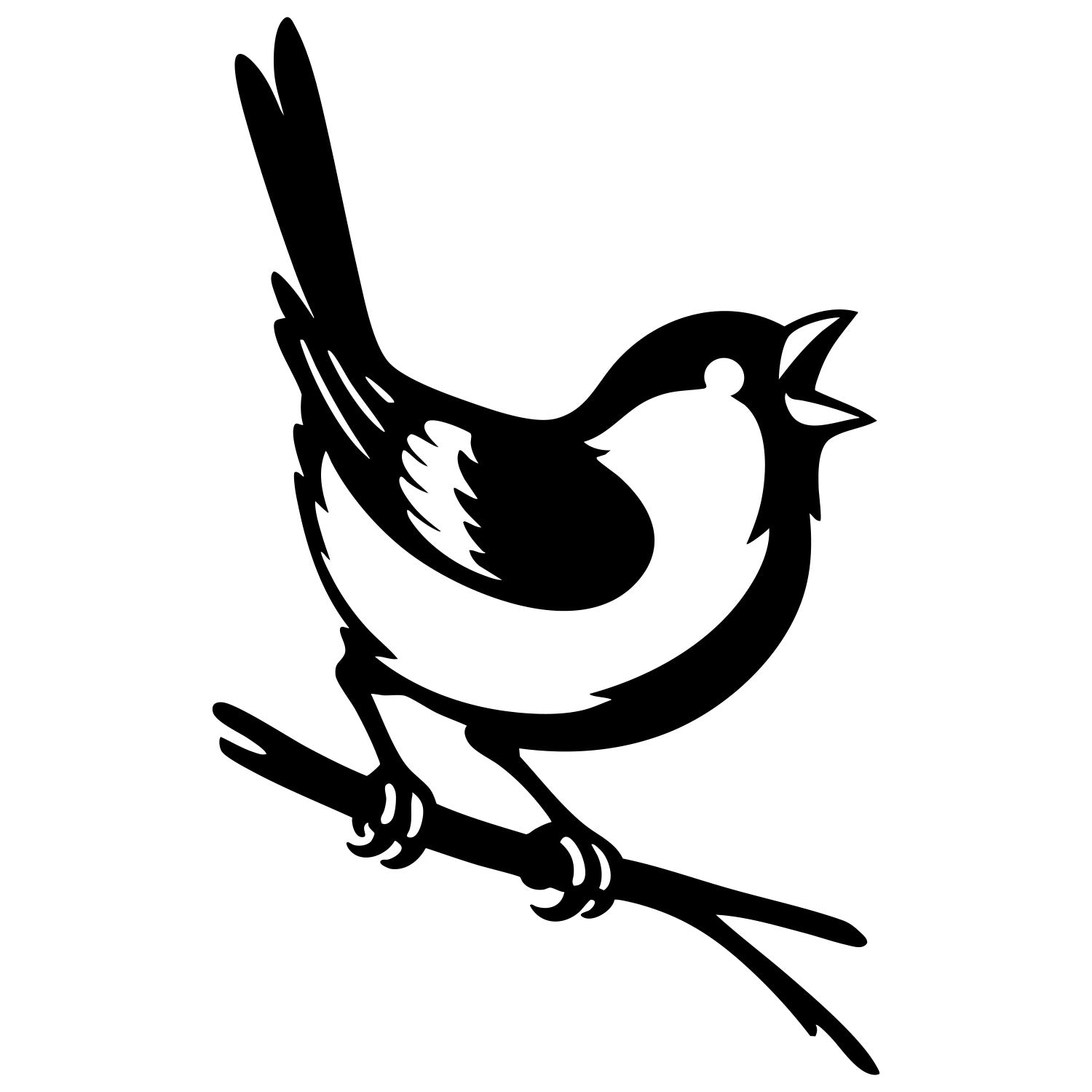 Eurasian Bullfinch DXF File – CNC Cutting Design | ABFINCH254