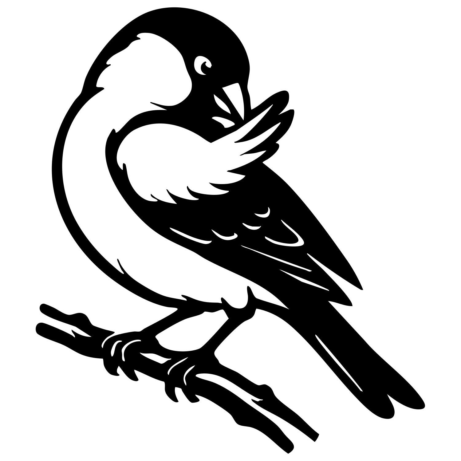 Eurasian Bullfinch DXF File – CNC Cutting Design | ABFINCH261