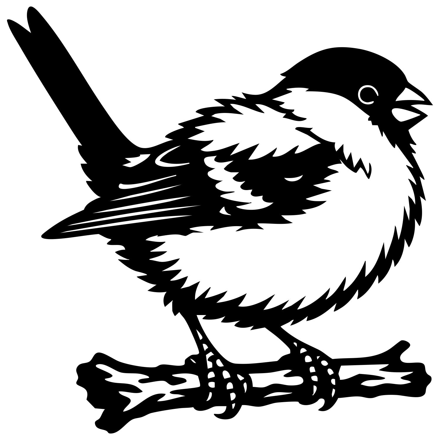 Eurasian Bullfinch DXF File – CNC Cutting Design | ABFINCH265