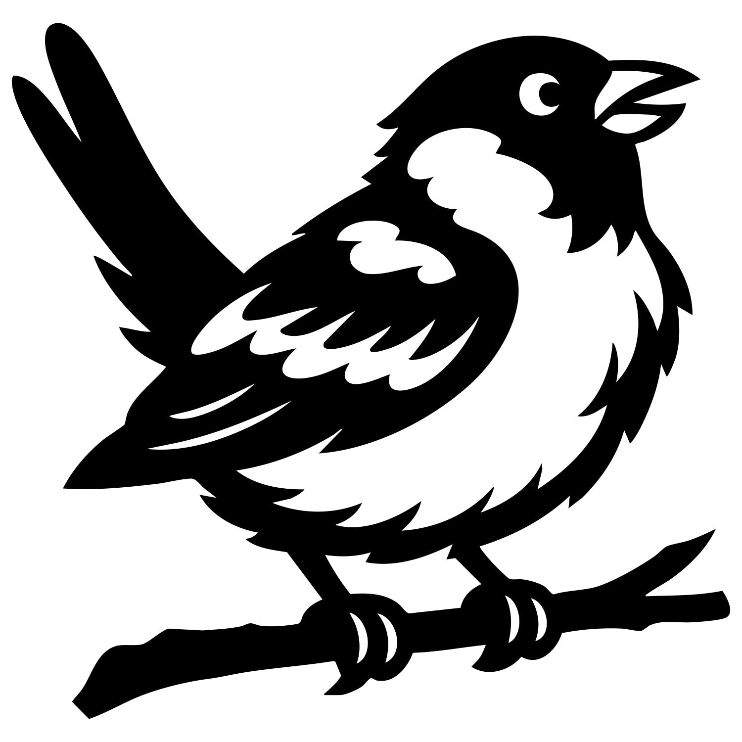 Eurasian Bullfinch DXF File – CNC Cutting Design | ABFINCH268