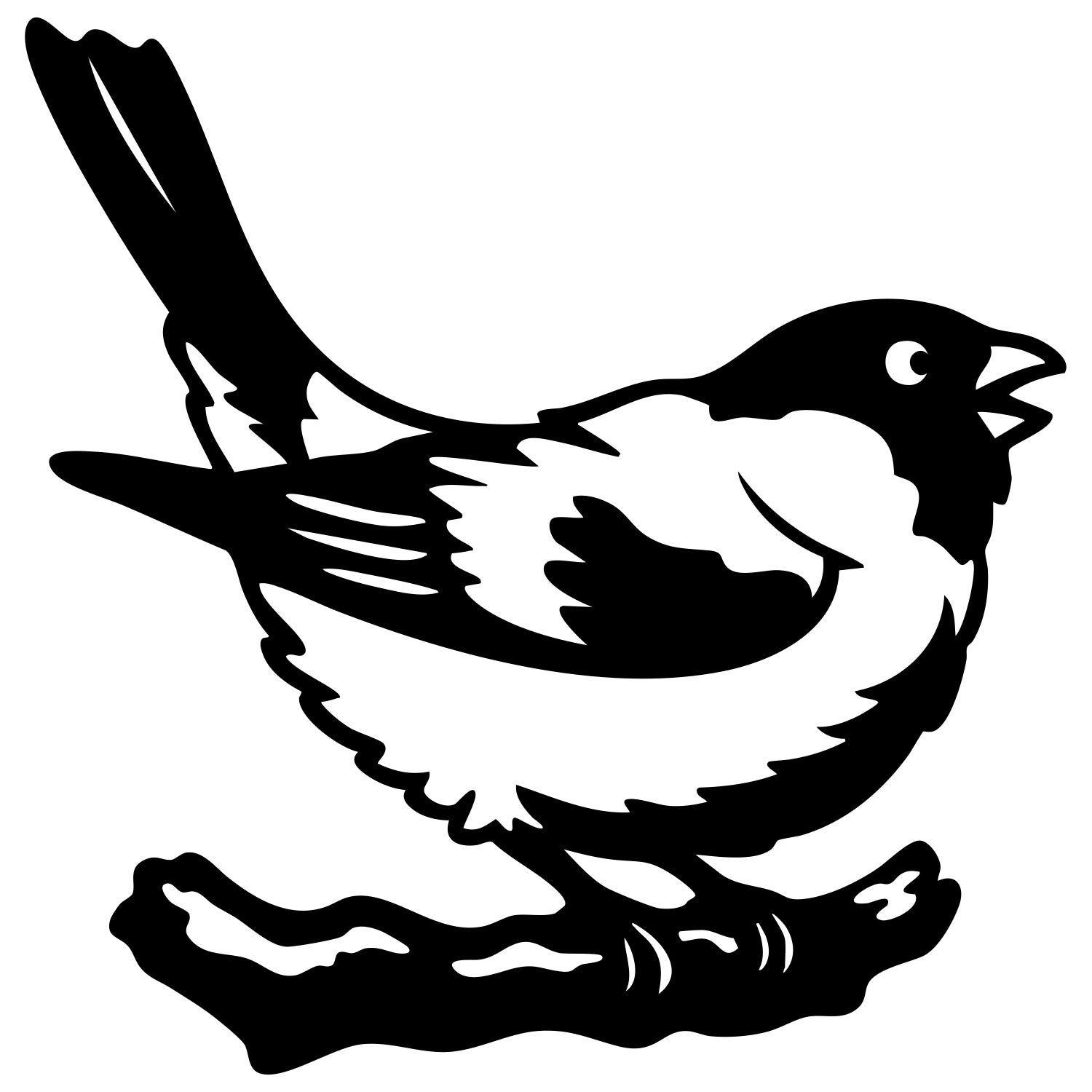 Eurasian Bullfinch DXF File – CNC Cutting Design | ABFINCH269
