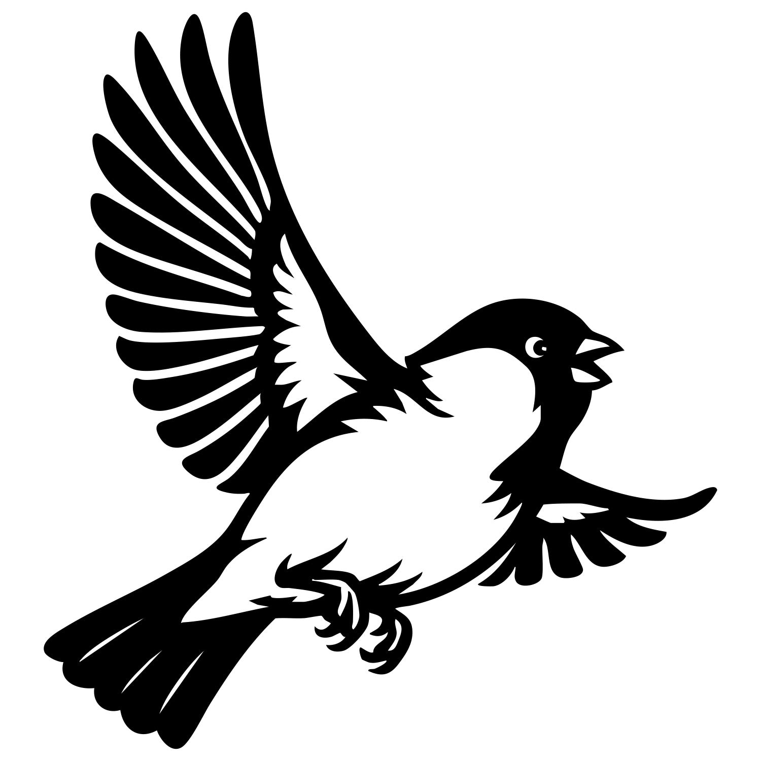 Eurasian Bullfinch DXF File – CNC Cutting Design | ABFINCH271