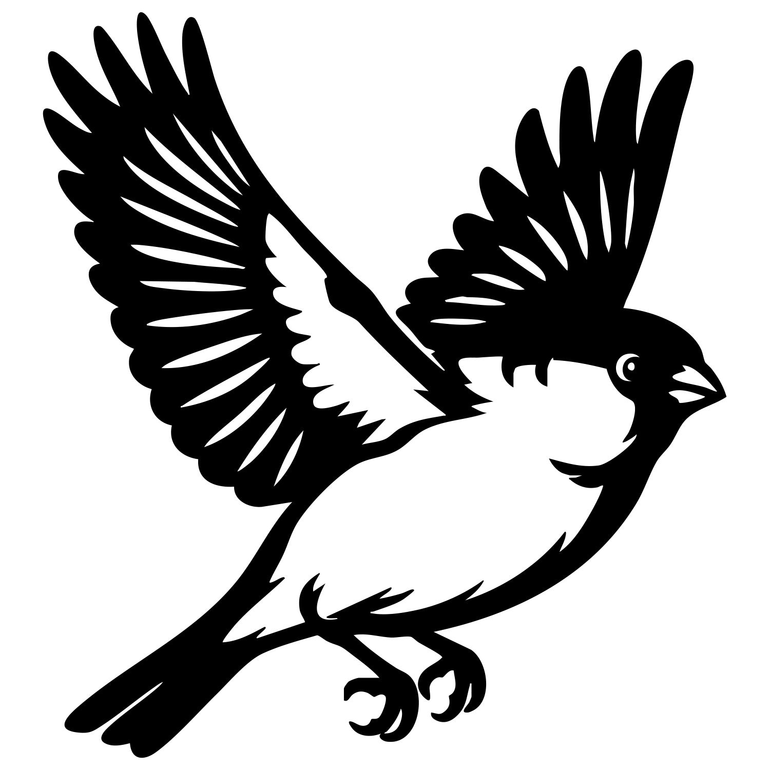 Eurasian Bullfinch DXF File – CNC Cutting Design | ABFINCH276