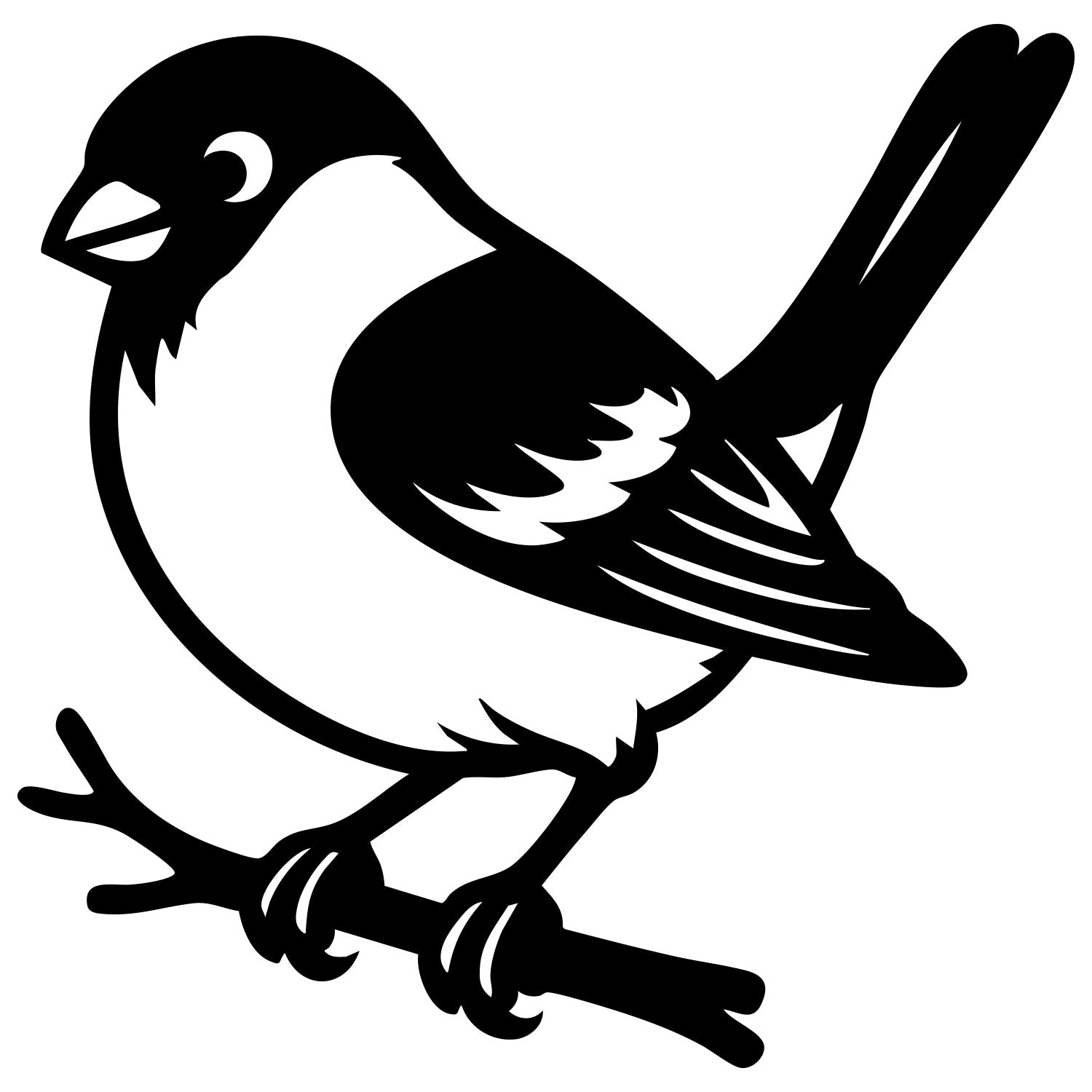 Eurasian Bullfinch DXF File – CNC Cutting Design | ABFINCH278