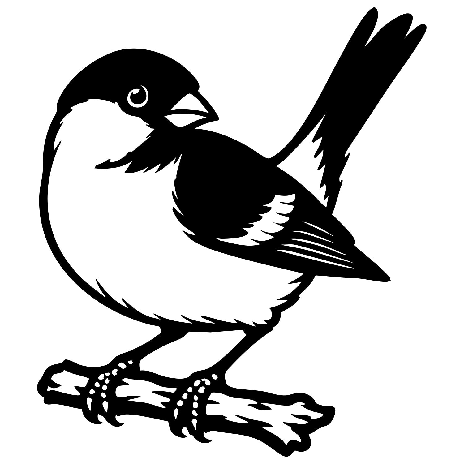 Eurasian Bullfinch DXF File – CNC Cutting Design | ABFINCH279