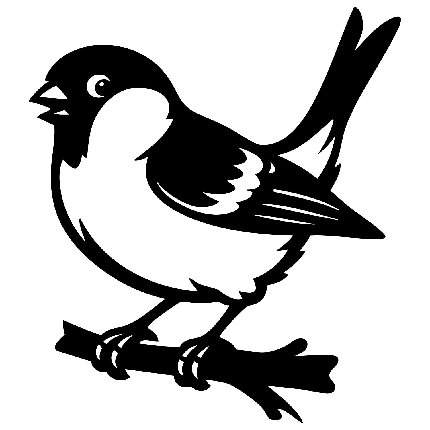 Eurasian Bullfinch DXF File – CNC Cutting Design | ABFINCH281