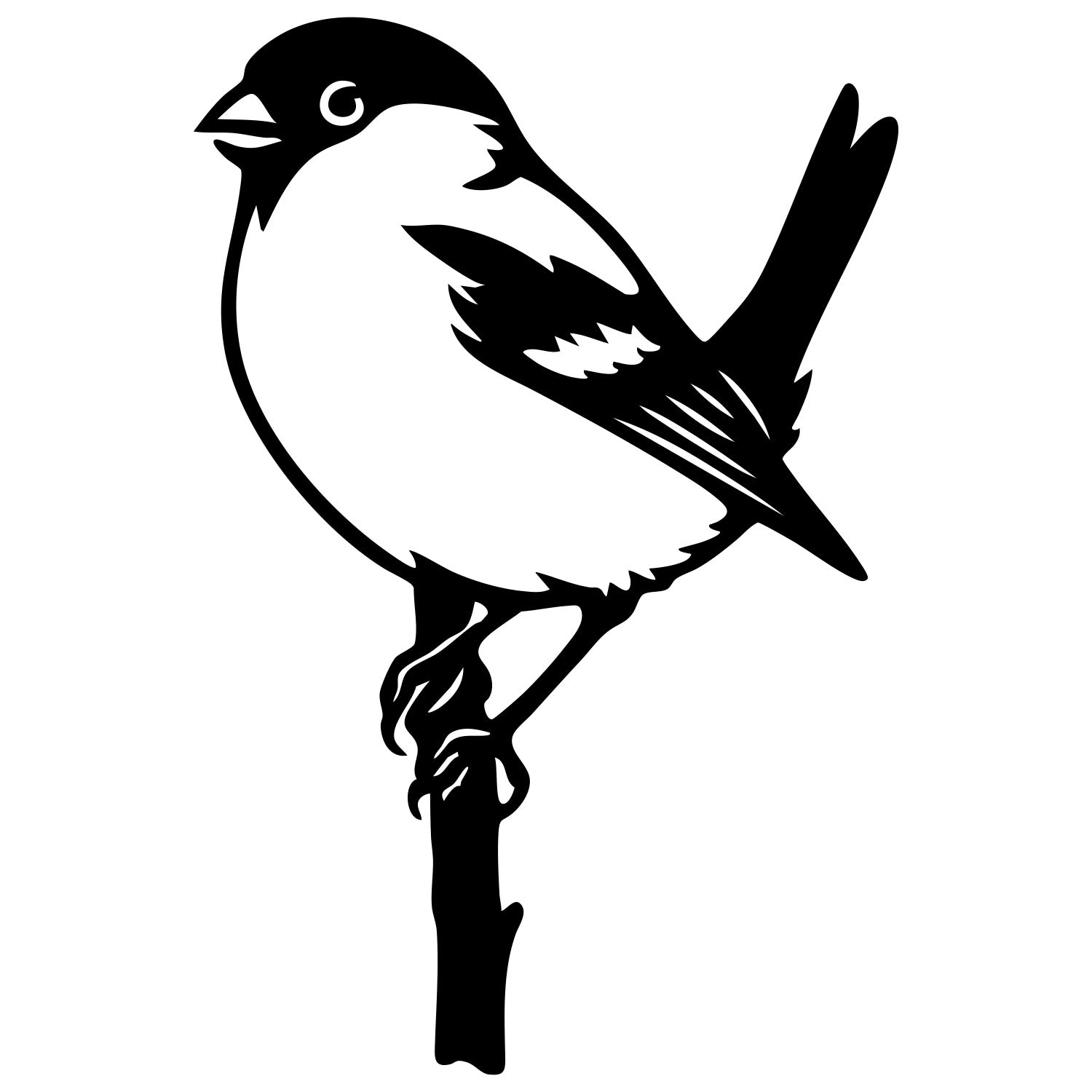 Eurasian Bullfinch DXF File – CNC Cutting Design | ABFINCH283