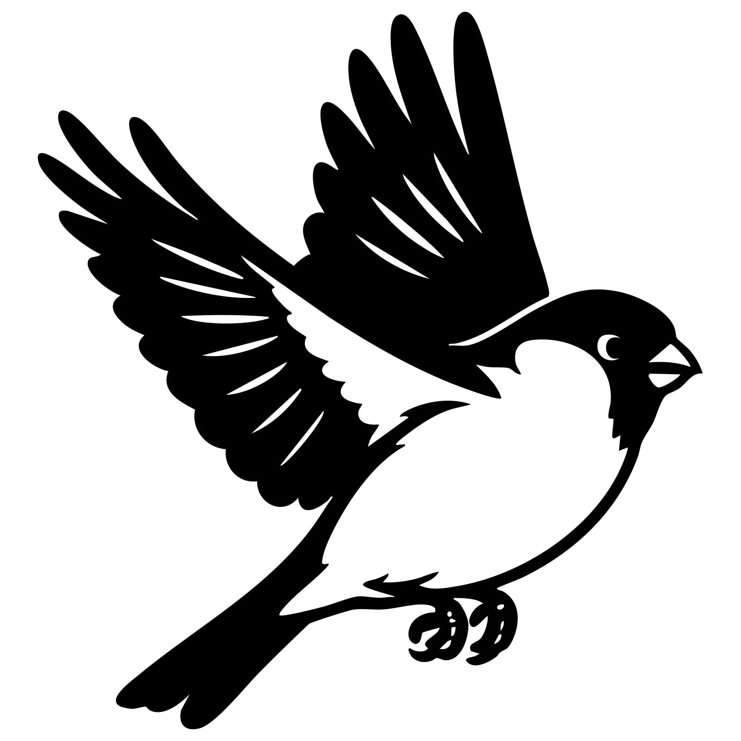 Eurasian Bullfinch DXF File – CNC Cutting Design | ABFINCH289