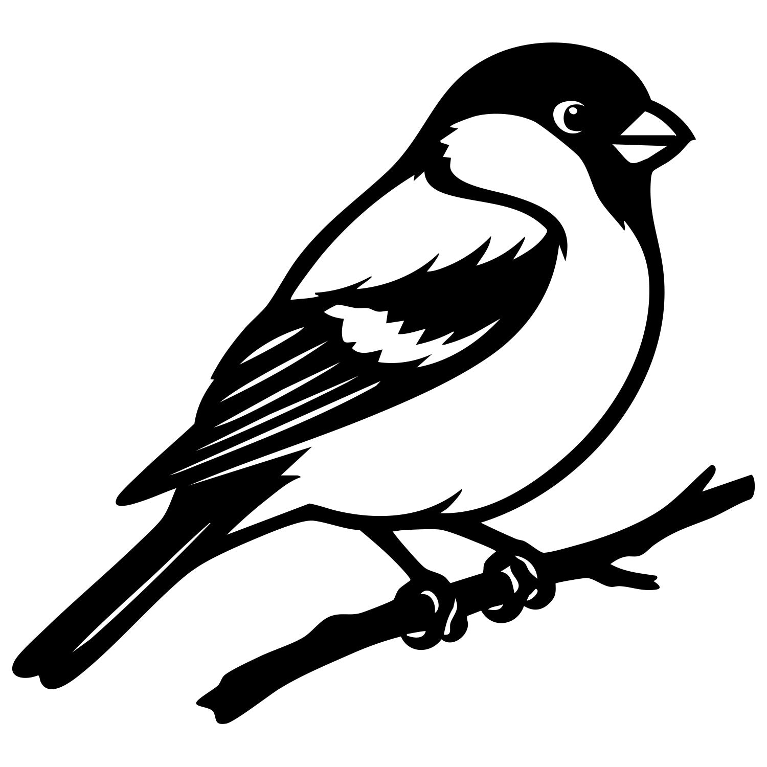 Eurasian Bullfinch DXF File – CNC Cutting Design | ABFINCH293