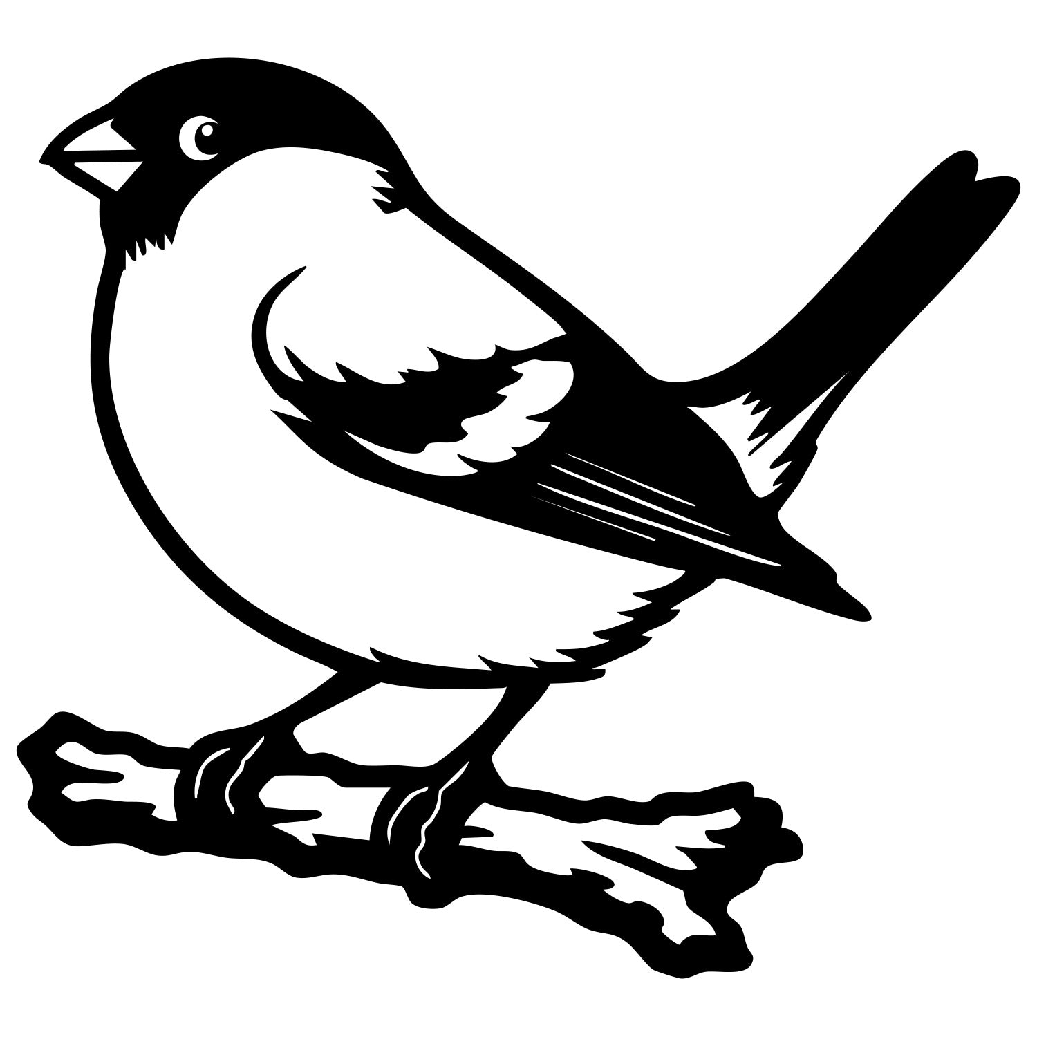 Eurasian Bullfinch DXF File – CNC Cutting Design | ABFINCH294