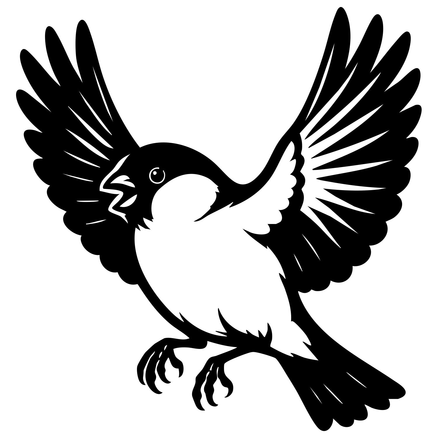 Eurasian Bullfinch DXF File – CNC Cutting Design | ABFINCH295