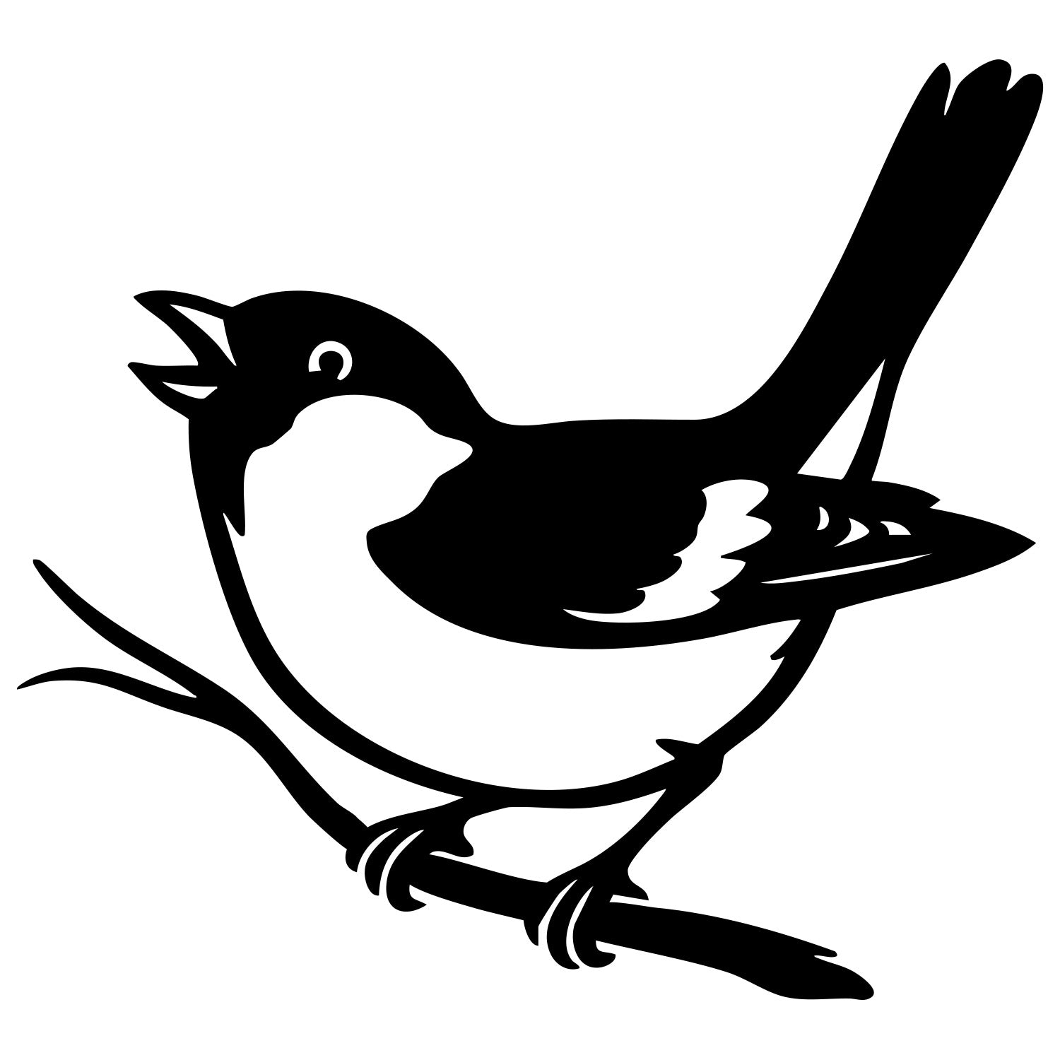 Eurasian Bullfinch DXF File – CNC Cutting Design | ABFINCH301