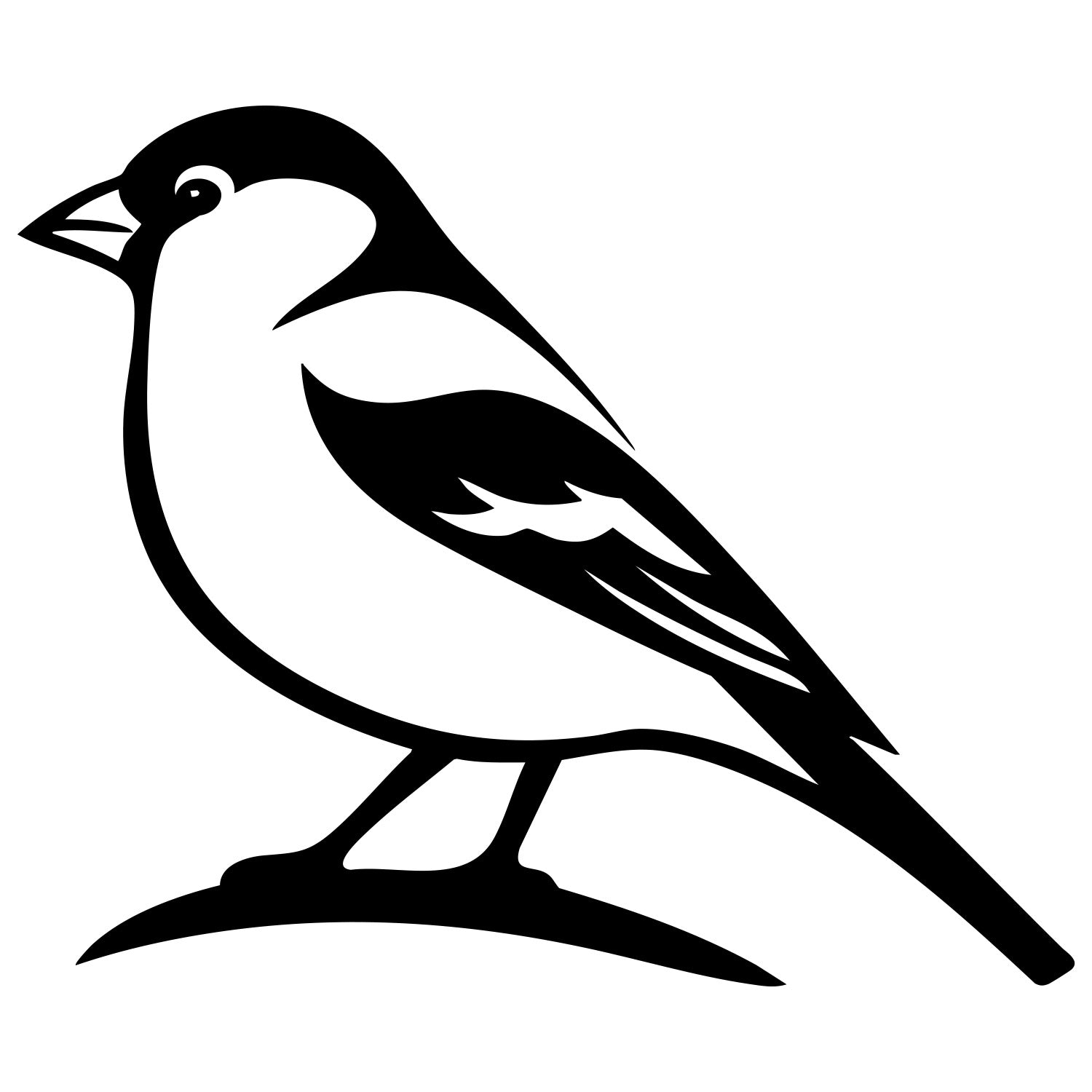 Eurasian Bullfinch DXF File – CNC Cutting Design | ABFINCH302