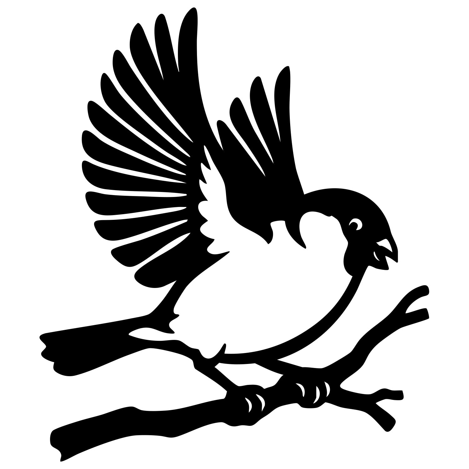 Eurasian Bullfinch DXF File – CNC Cutting Design | ABFINCH304