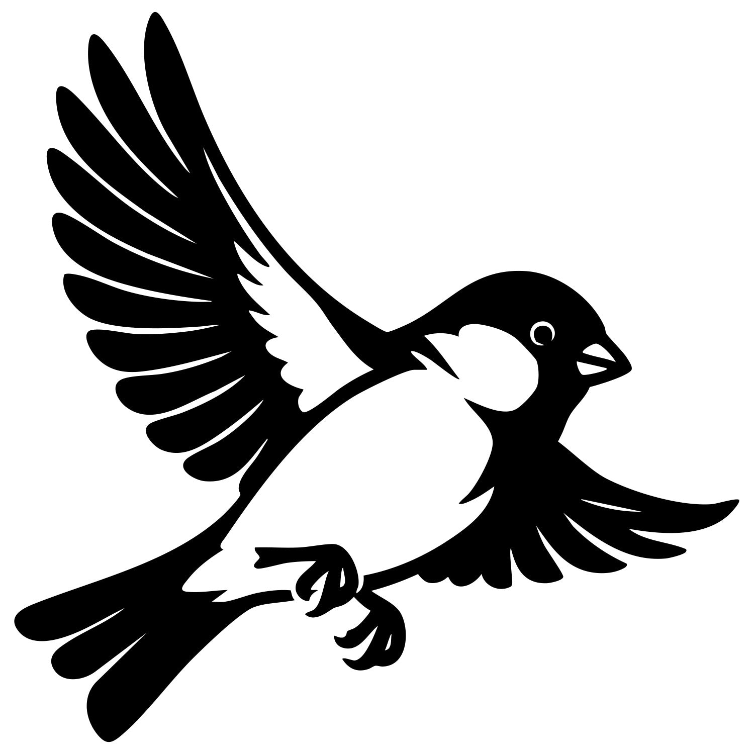 Eurasian Bullfinch DXF File – CNC Cutting Design | ABFINCH308