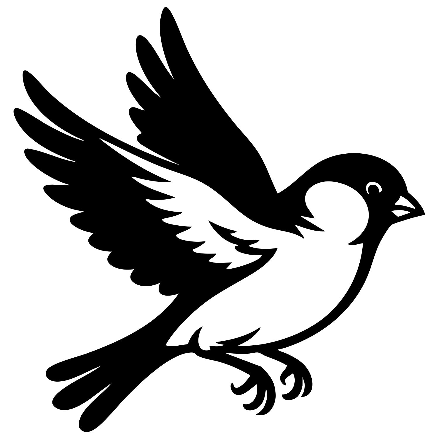 Eurasian Bullfinch DXF File – CNC Cutting Design | ABFINCH309