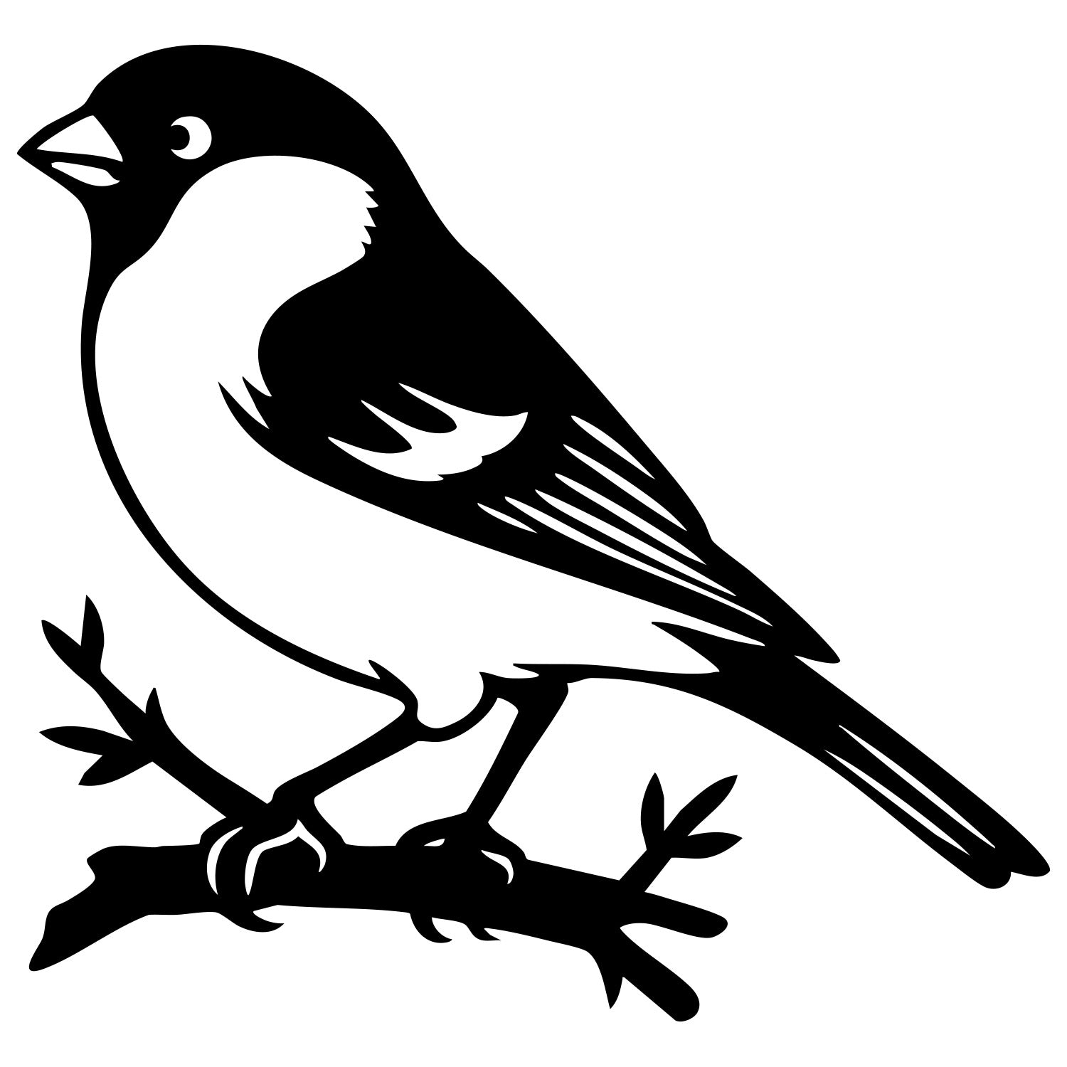 Eurasian Bullfinch DXF File – CNC Cutting Design | ABFINCH311