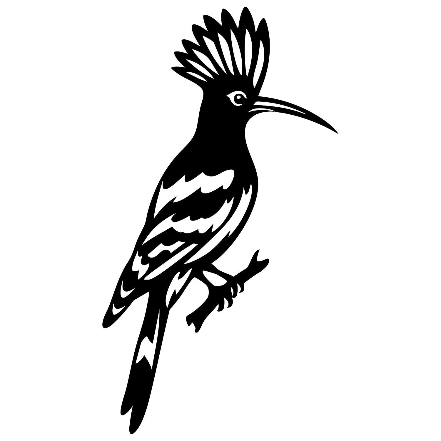 Eurasian Hoopoe DXF File – CNC Cutting Design | ABHOOPOE1