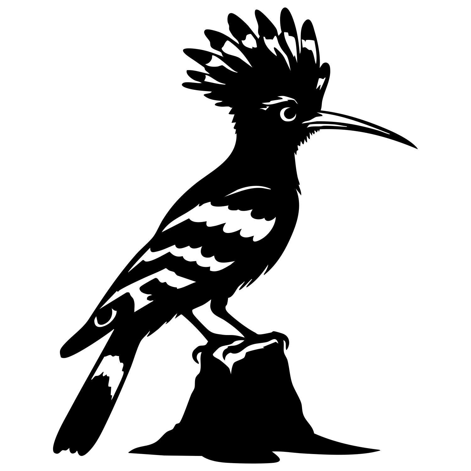 Eurasian Hoopoe DXF File – CNC Cutting Design | ABHOOPOE2