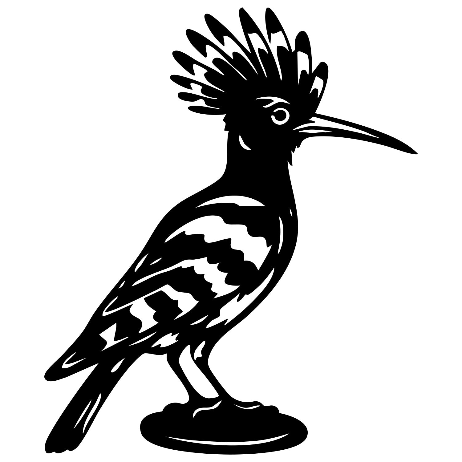 Eurasian Hoopoe DXF File – CNC Cutting Design | ABHOOPOE6