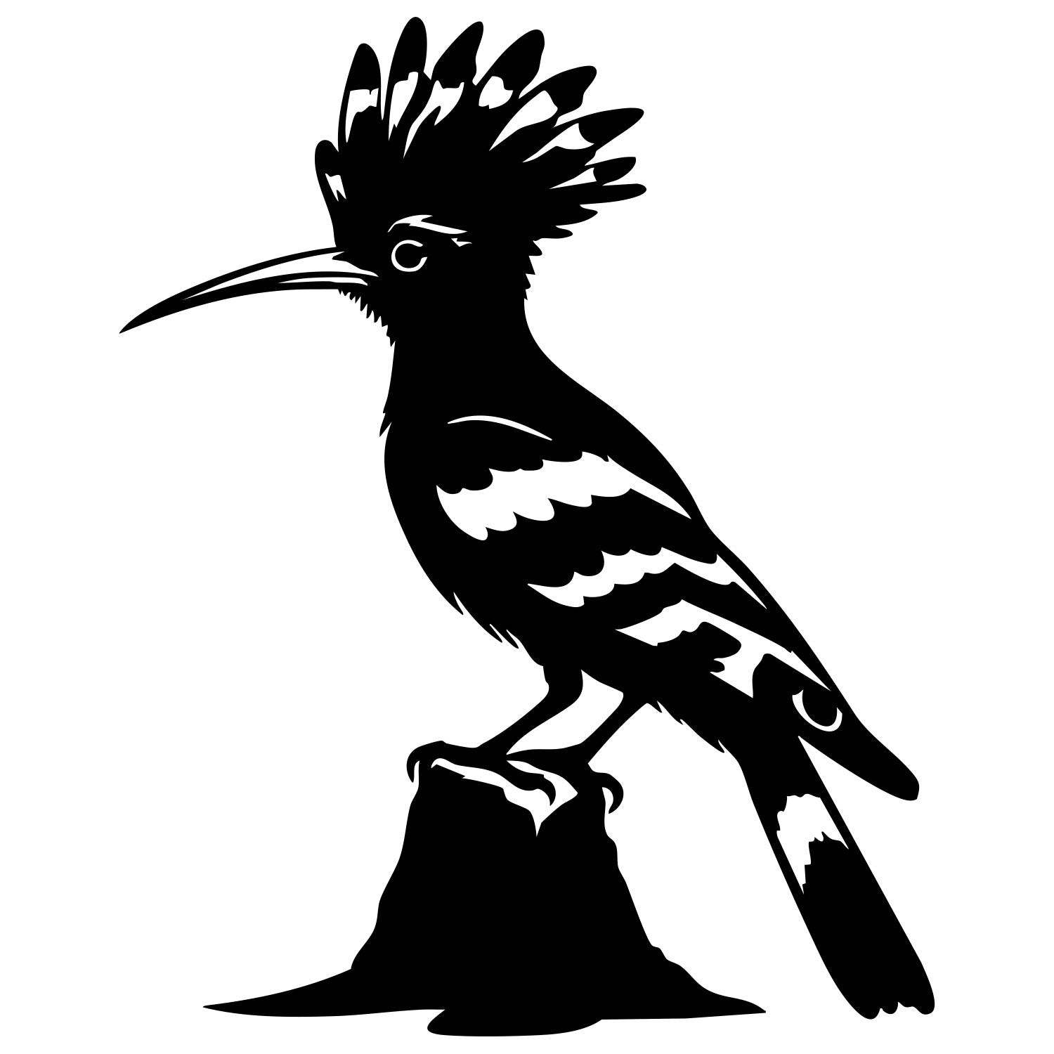 Eurasian Hoopoe DXF File – CNC Cutting Design | ABHOOPOE8