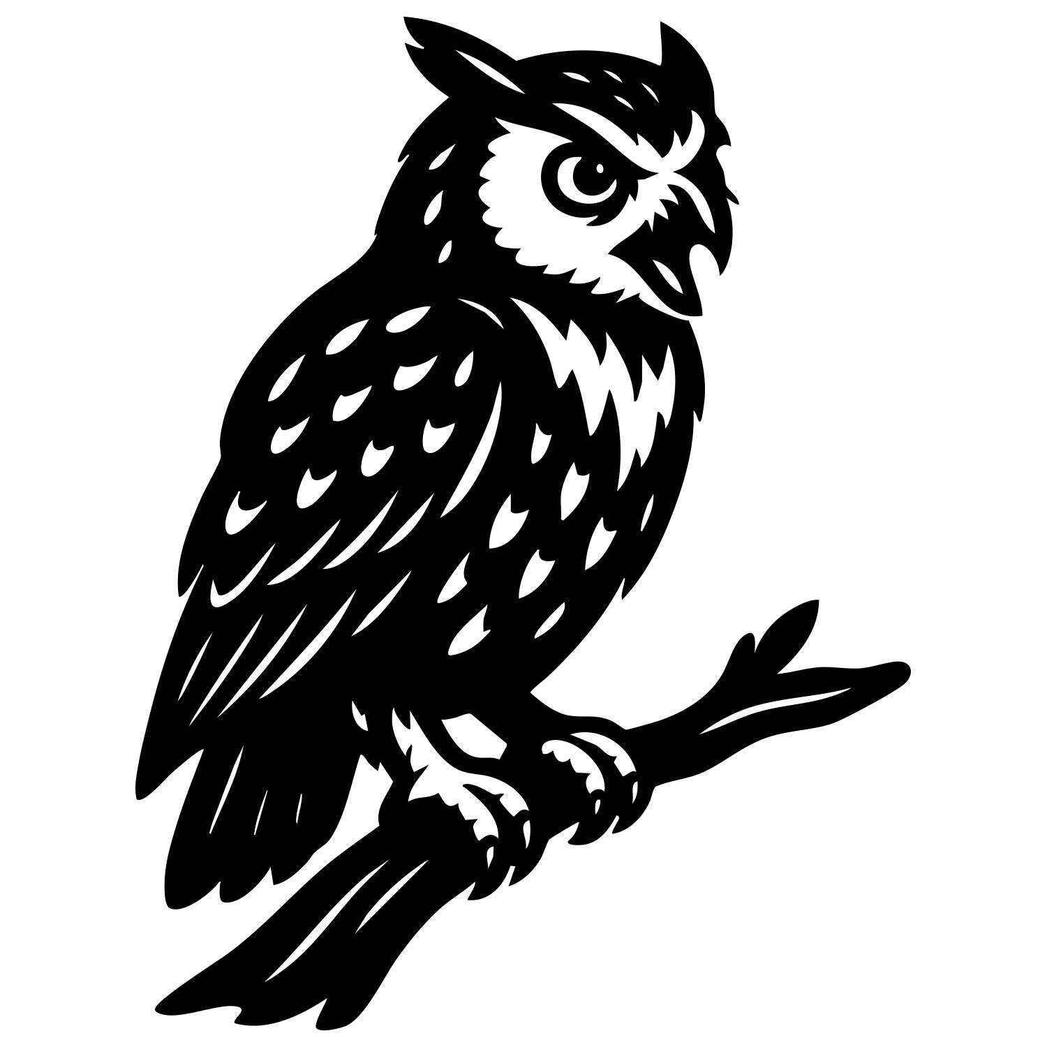 Eurasian Scops Owl DXF File – CNC Cutting Design | ABOWL14