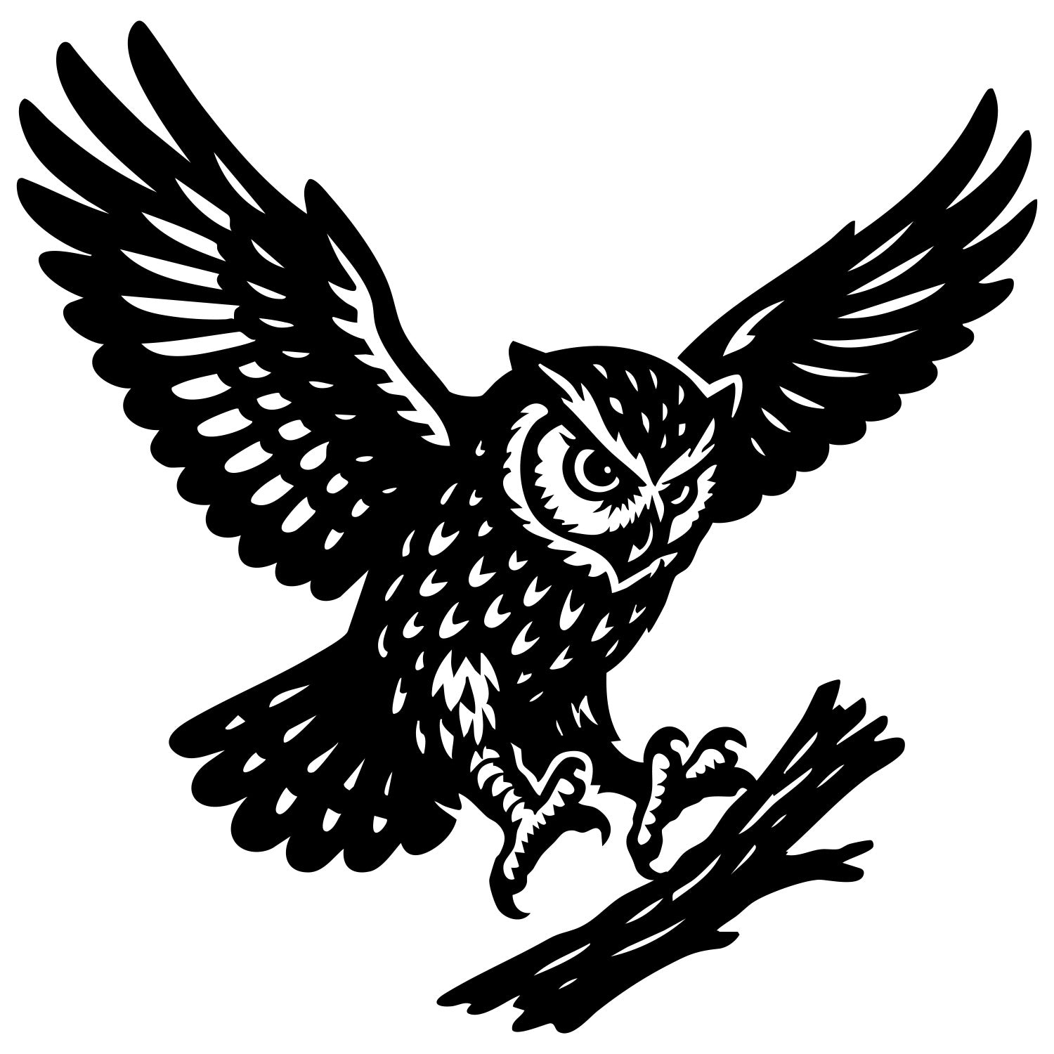 Eurasian Scops Owl DXF File – CNC Cutting Design | ABOWL16