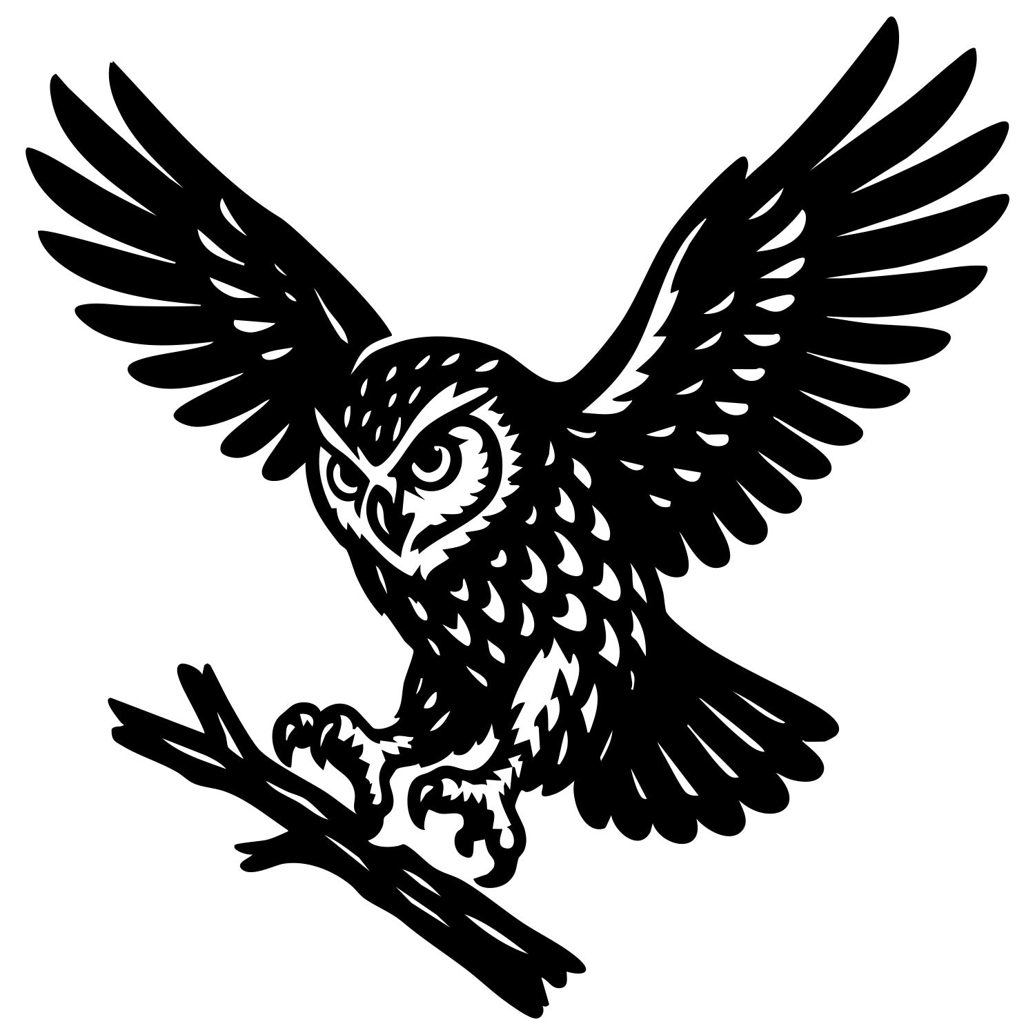 Eurasian Scops Owl DXF File – CNC Cutting Design | ABOWL18