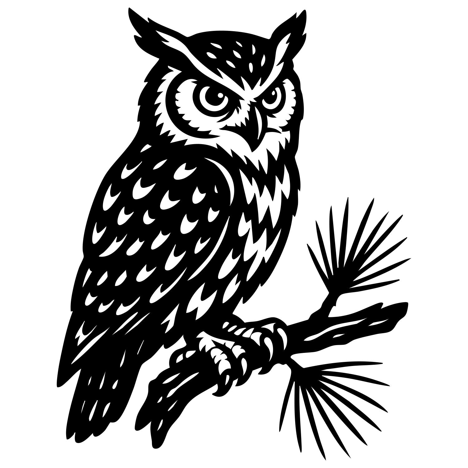 Eurasian Scops Owl DXF File – CNC Cutting Design | ABOWL19