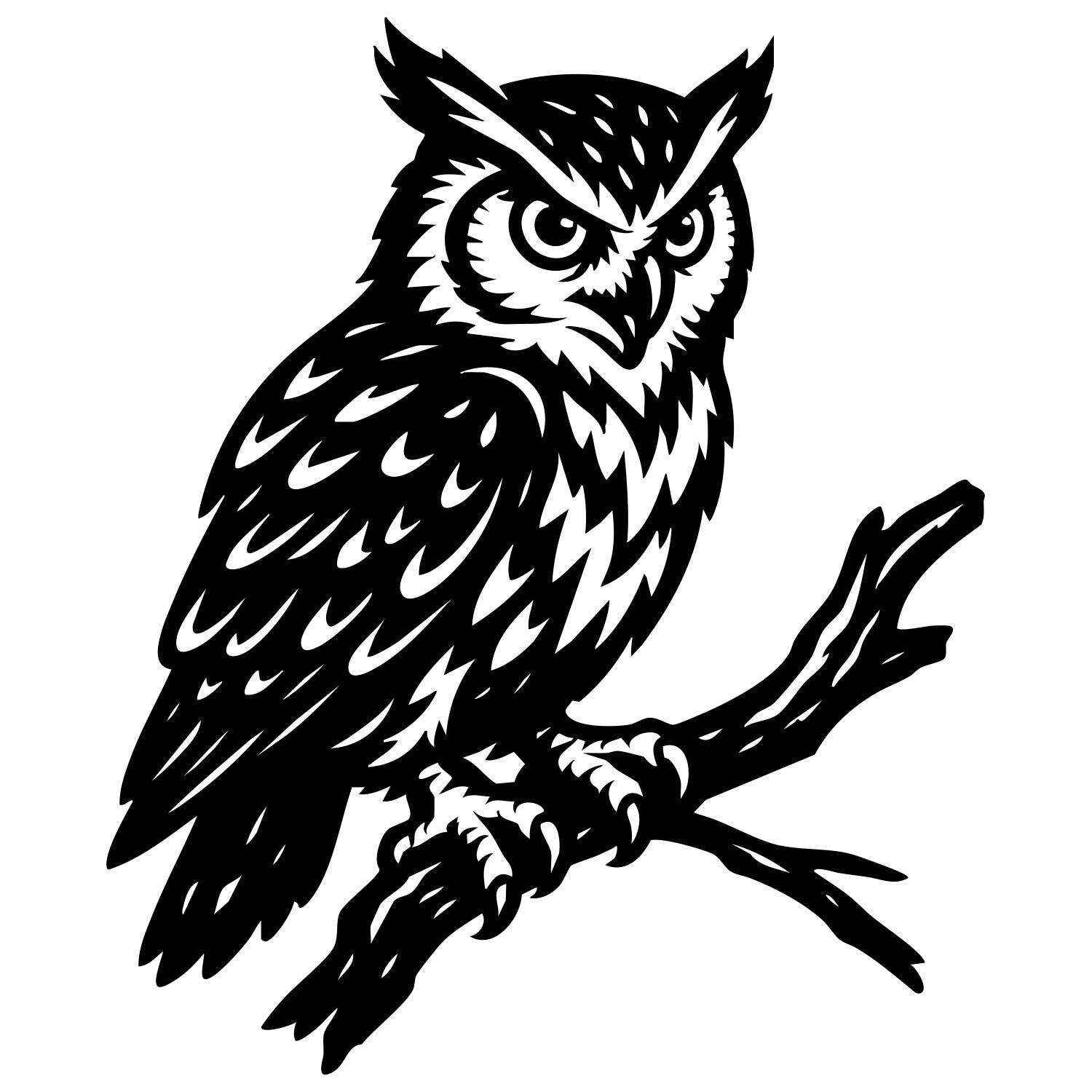 Eurasian Scops Owl DXF File – CNC Cutting Design | ABOWL21