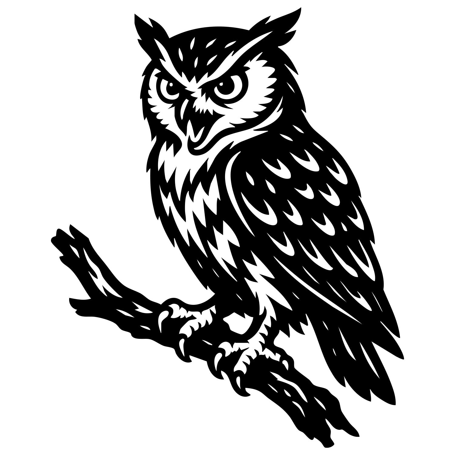 Eurasian Scops Owl DXF File – CNC Cutting Design | ABOWL22