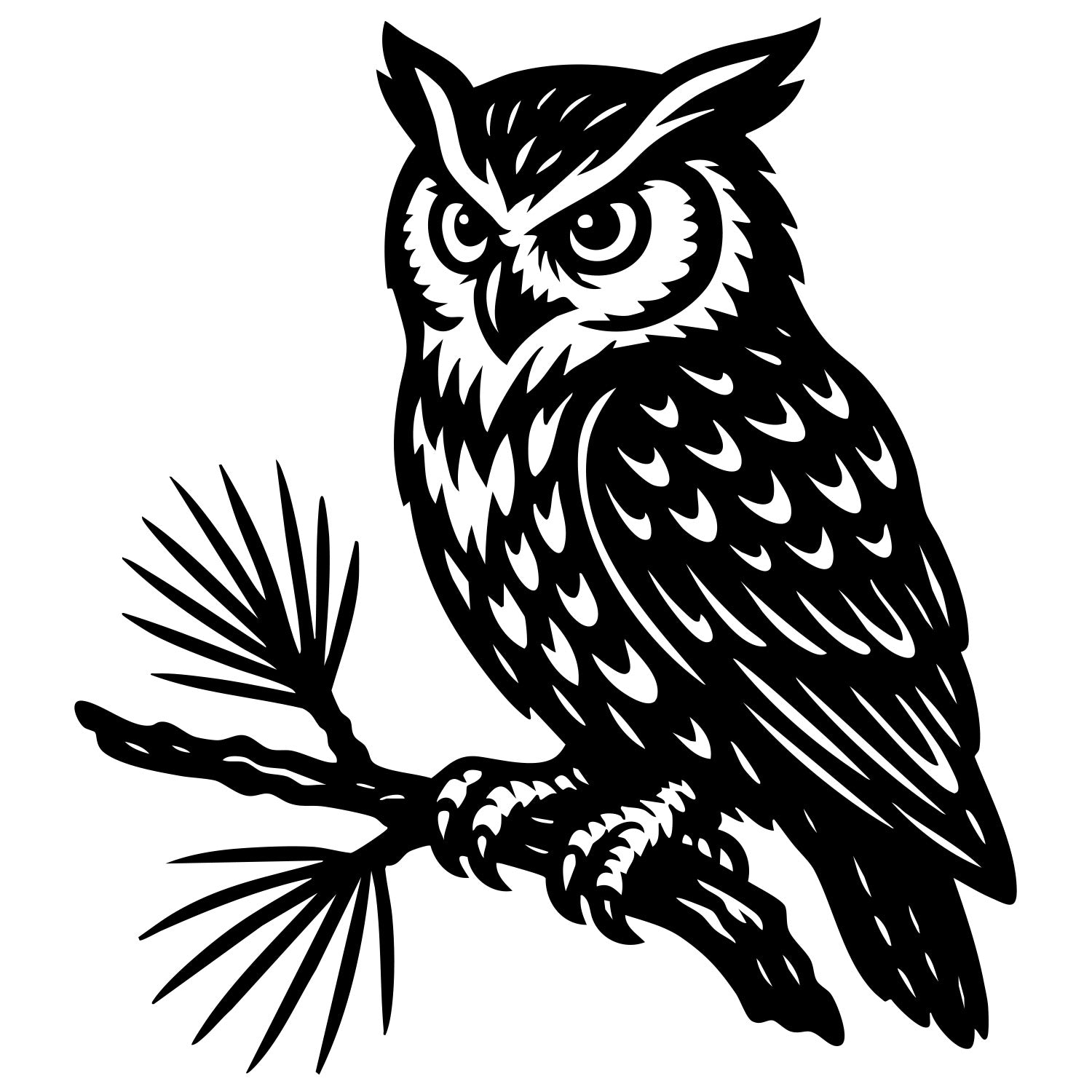 Eurasian Scops Owl DXF File – CNC Cutting Design | ABOWL24