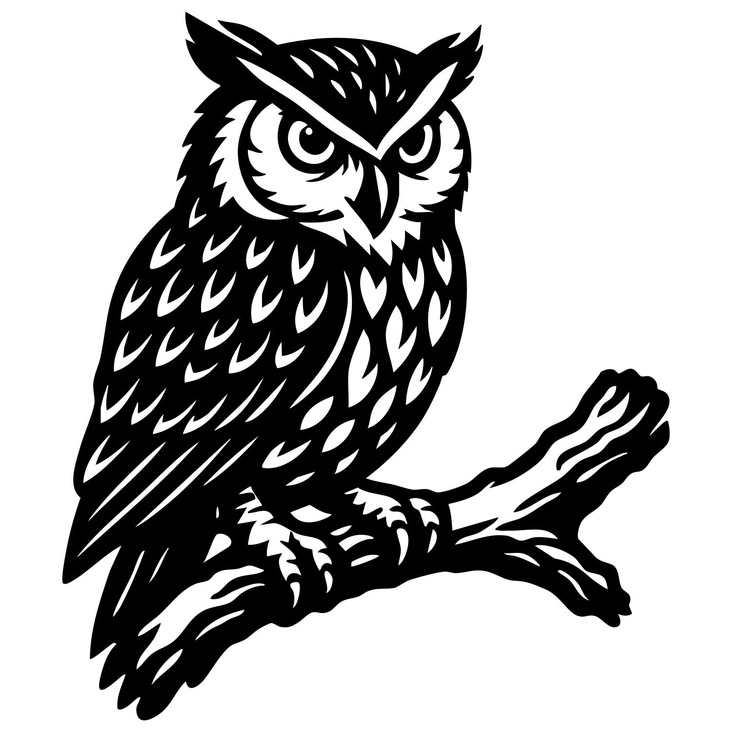 Eurasian Scops Owl DXF File – CNC Cutting Design | ABOWL25