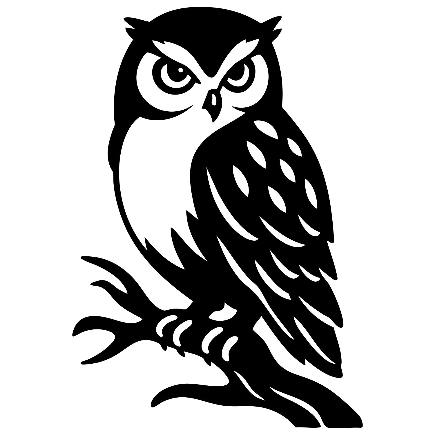 Eurasian Scops Owl DXF File – CNC Cutting Design | ABOWL3