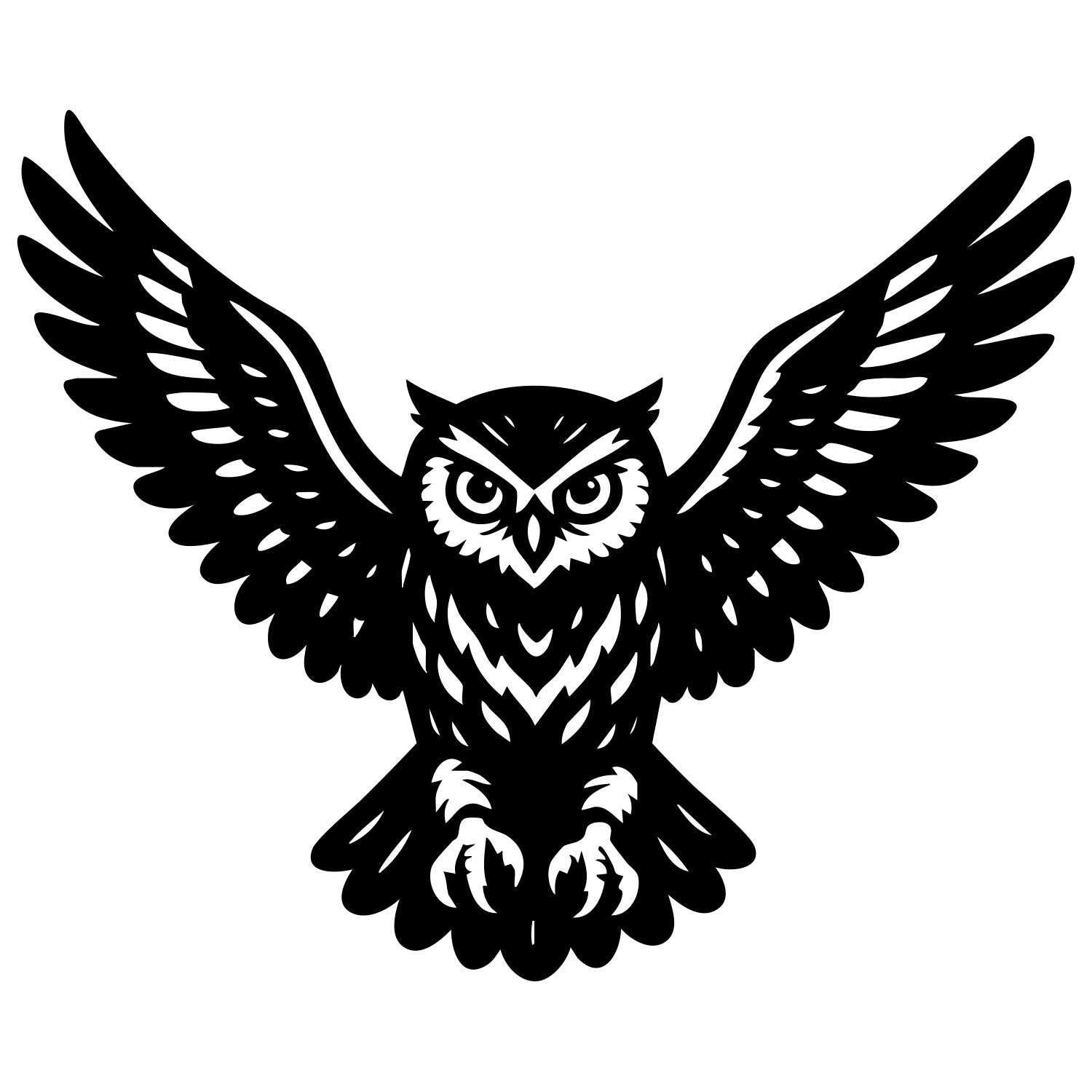 Eurasian Scops Owl DXF File – CNC Cutting Design | ABOWL32