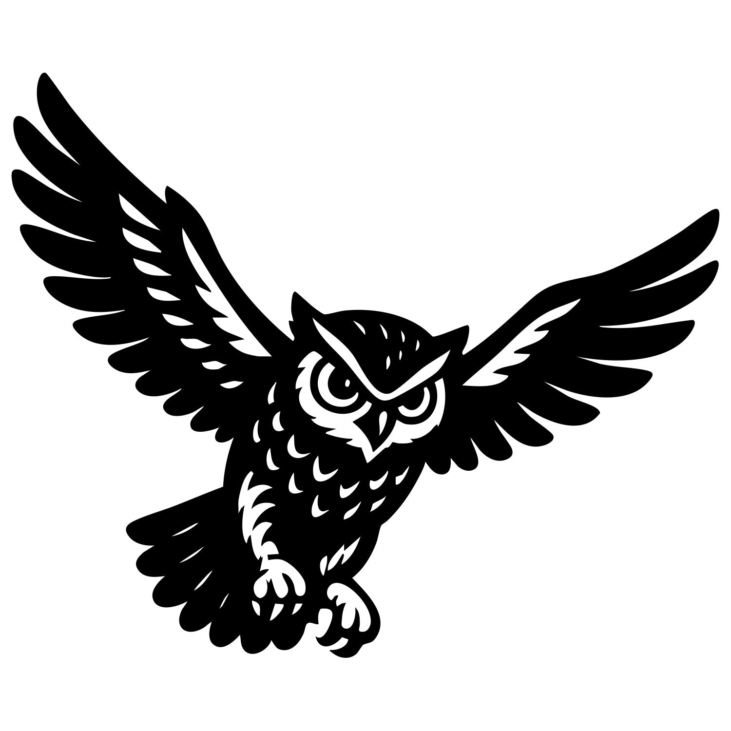 Eurasian Scops Owl DXF File – CNC Cutting Design | ABOWL36