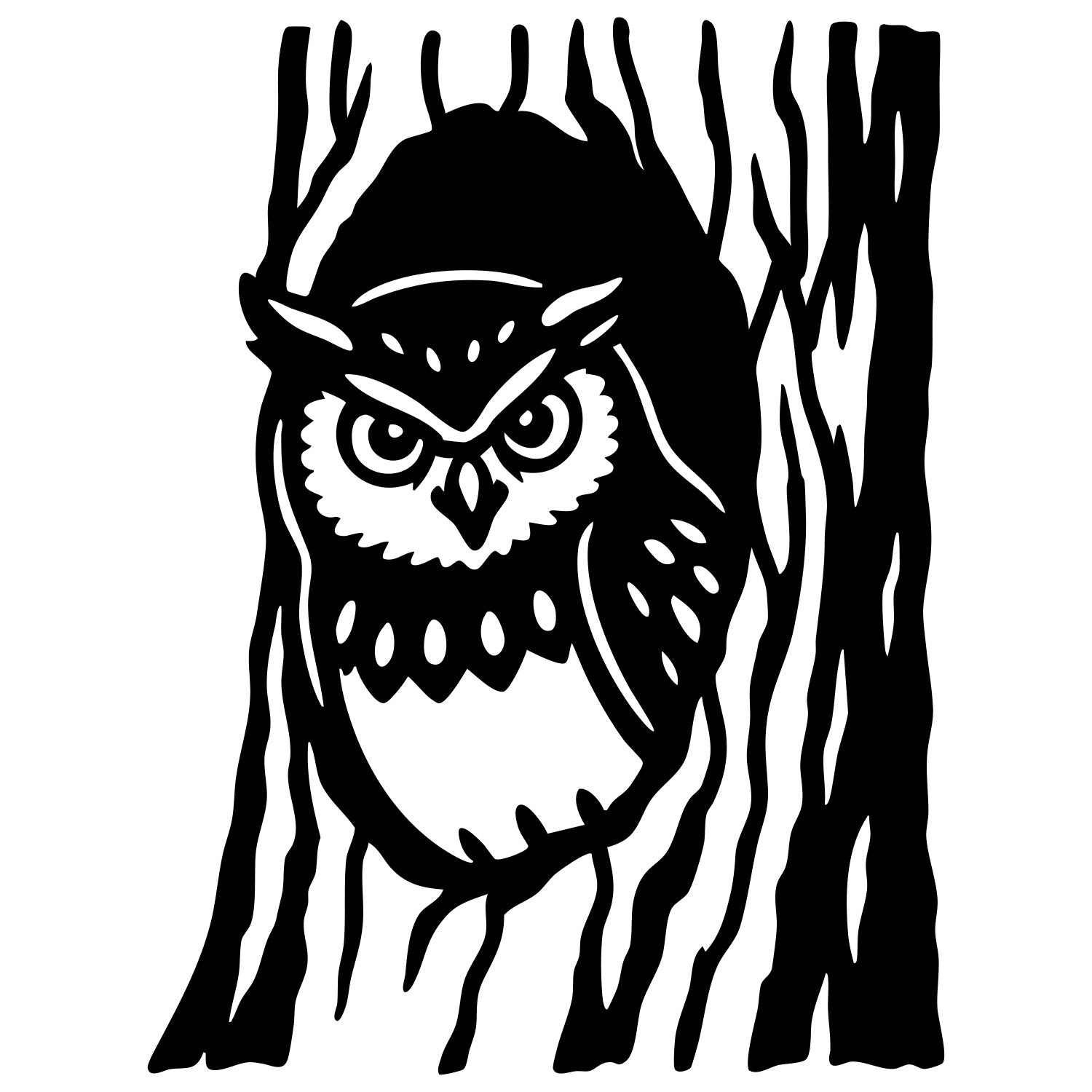 Eurasian Scops Owl DXF File – CNC Cutting Design | ABOWL62