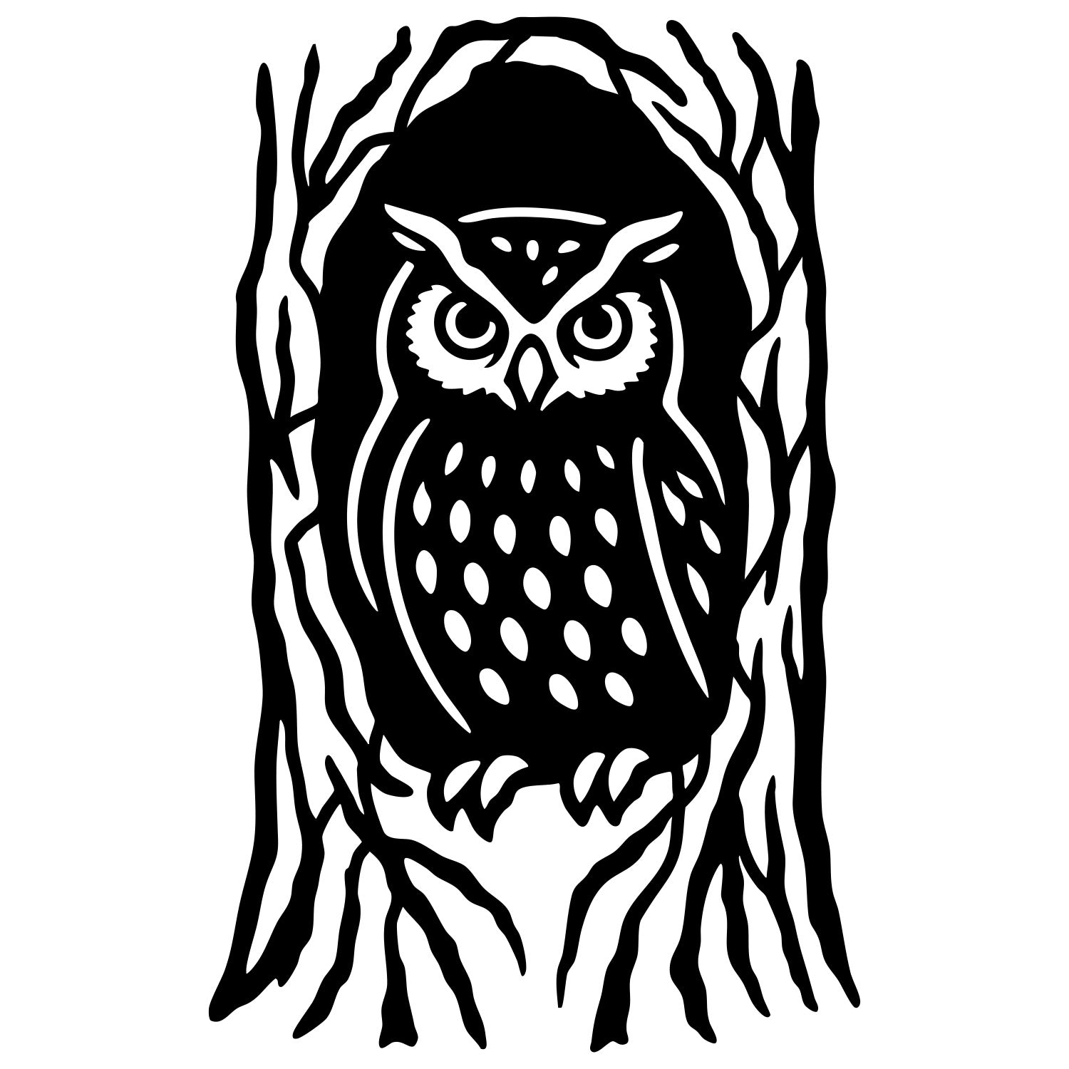 Eurasian Scops Owl DXF File – CNC Cutting Design | ABOWL63