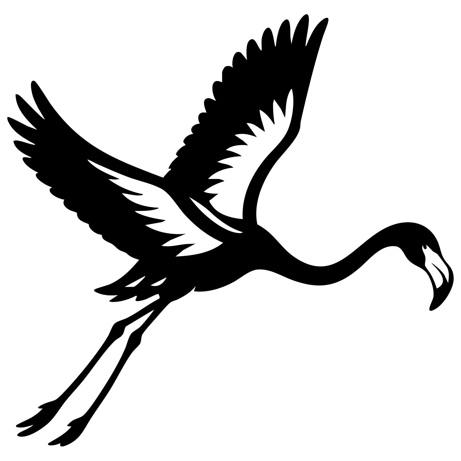 Flamingo DXF File – CNC Cutting Design | ABFLAMINGO11