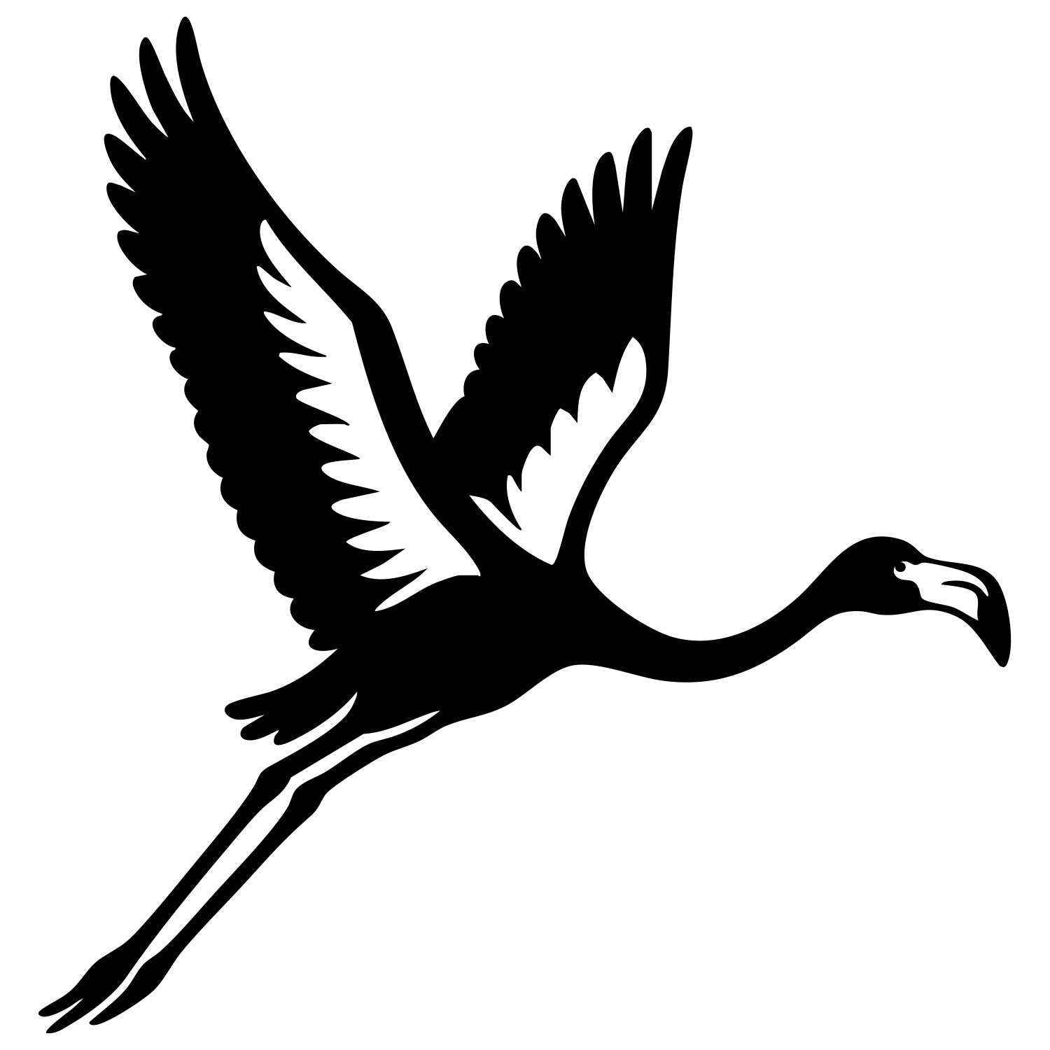 Flamingo DXF File – CNC Cutting Design | ABFLAMINGO14